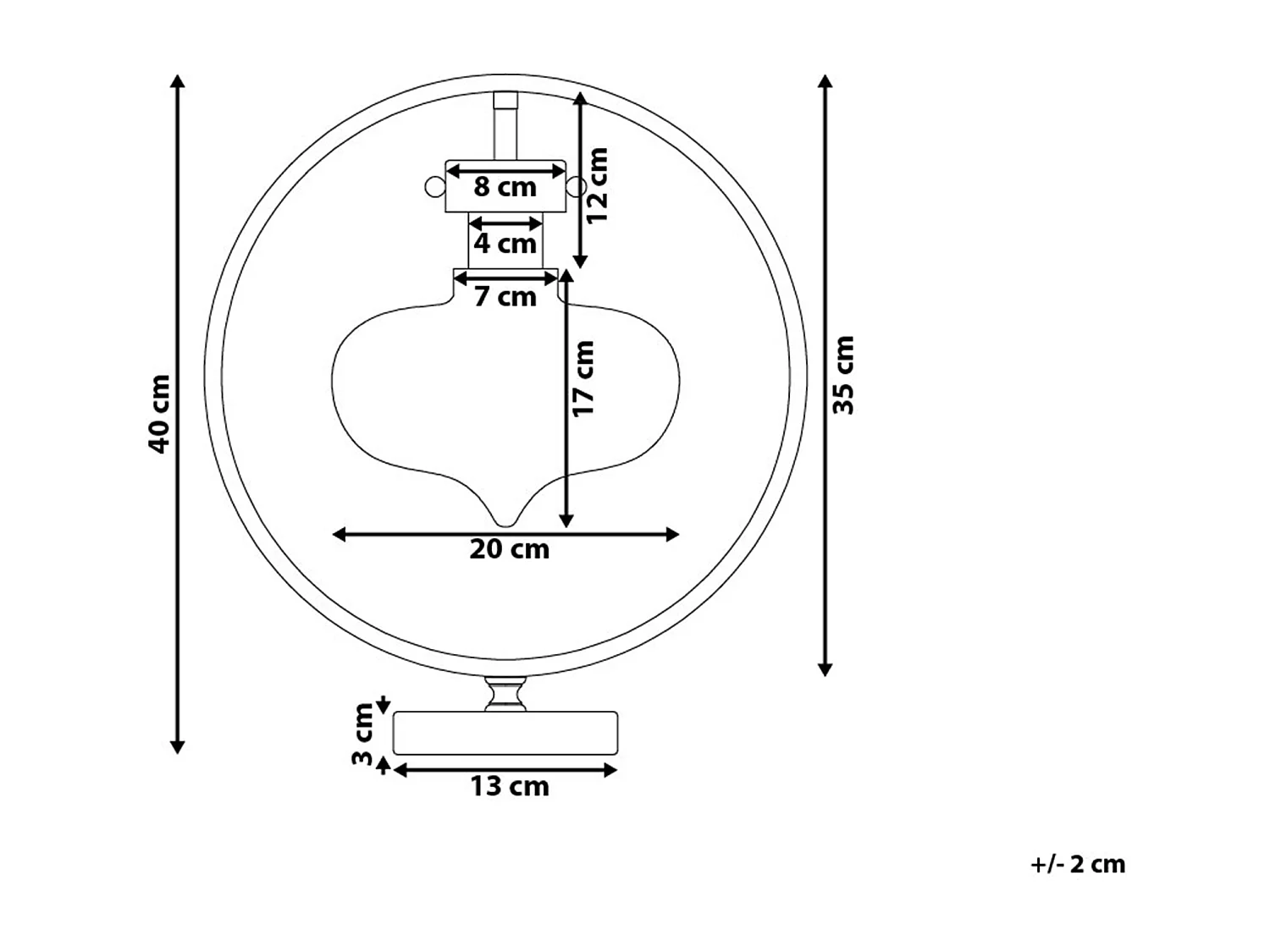 Lampe à poser SEVERN Métal Doré