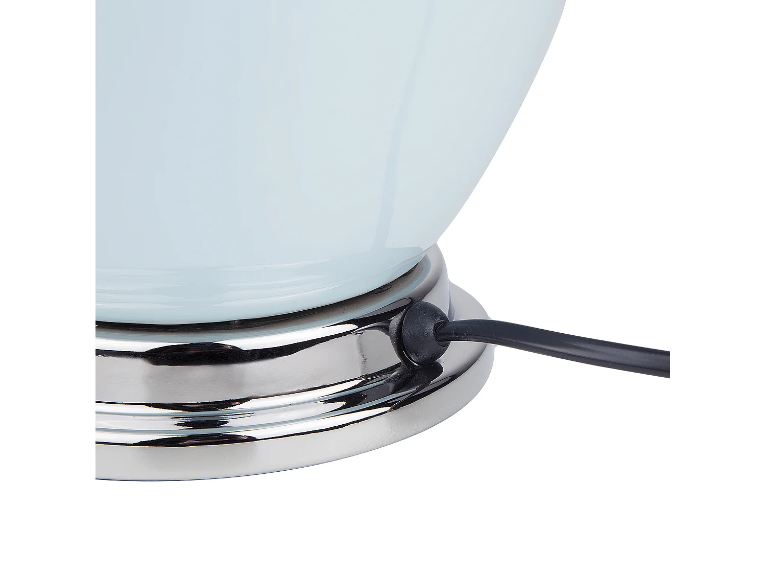 Romantische Tischlampe klassische Form Keramik/Poly-Baumwolle blau Brenta