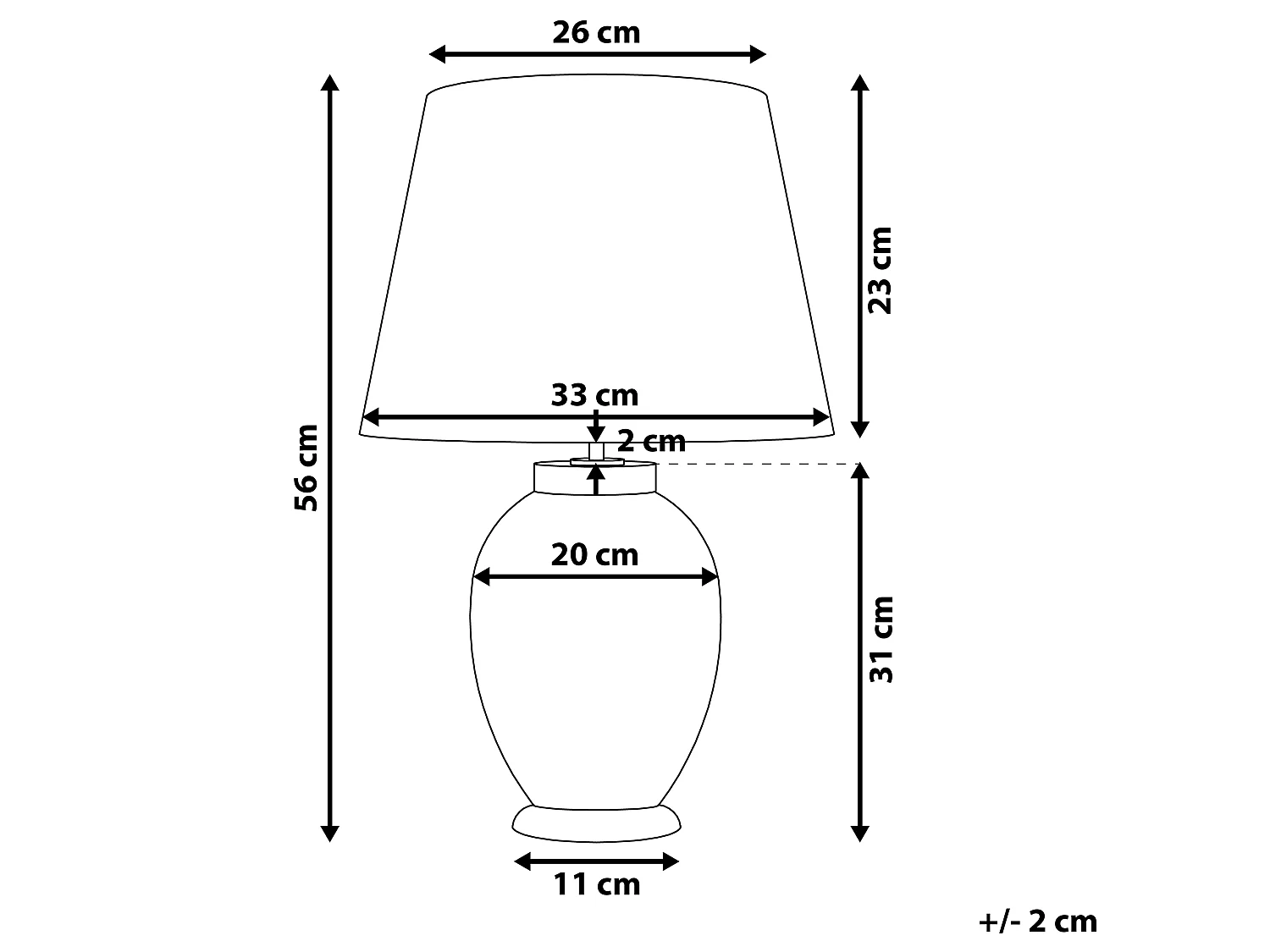 Lampe à poser BRENTA Céramique Bleu clair
