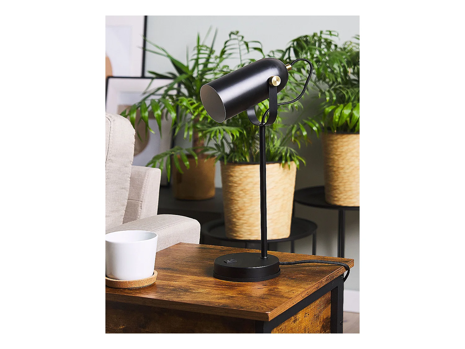 Bureaulamp TYRIA Verstelbaar Metaal Zwart