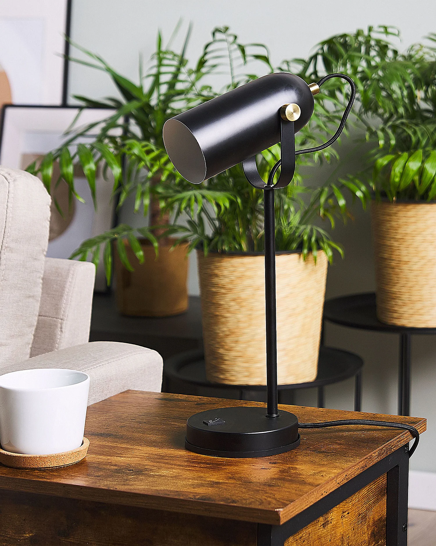 Bureaulamp TYRIA Verstelbaar Metaal Zwart