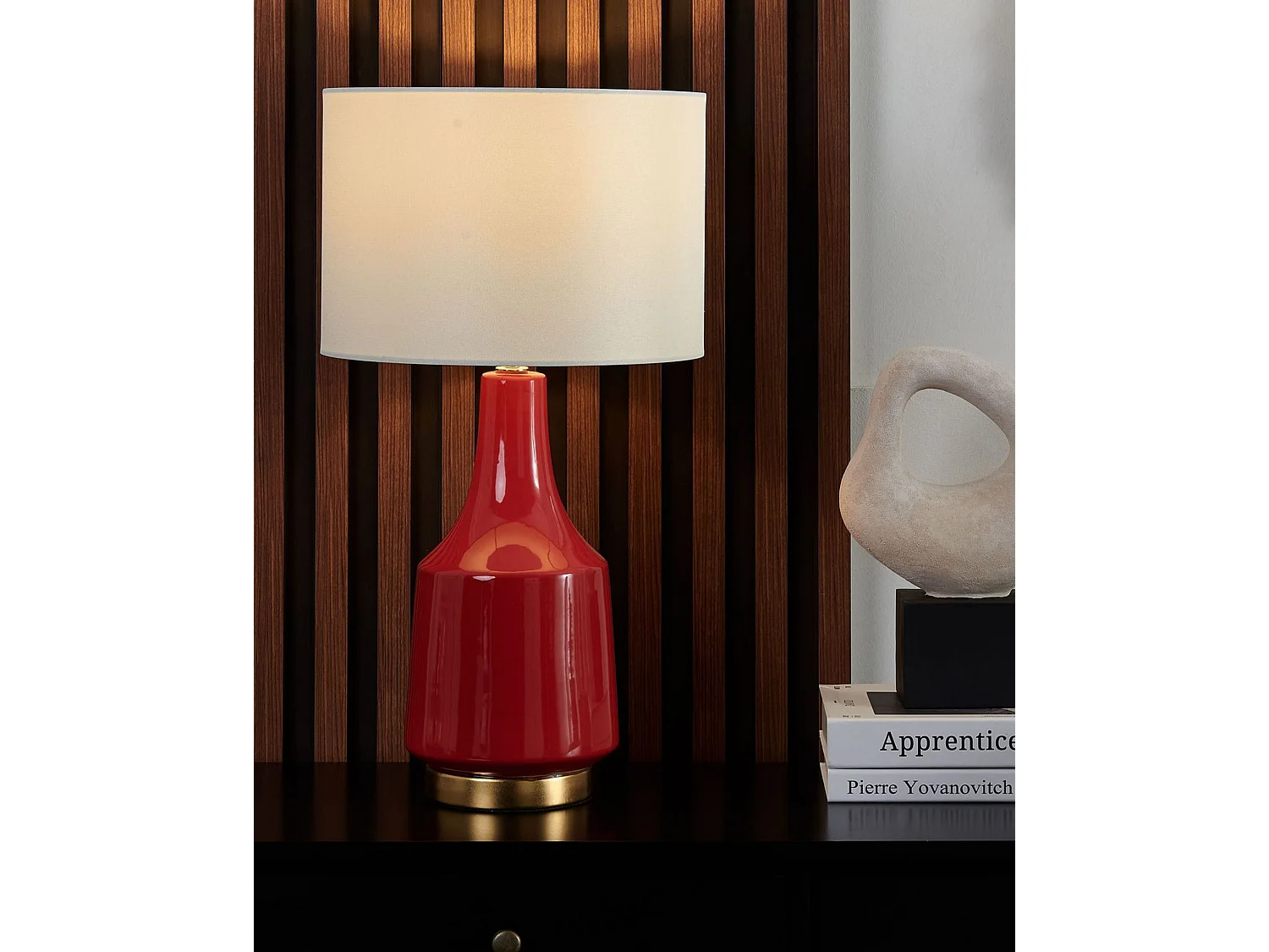 Tafellamp TRIVERSA Keramiek Rood