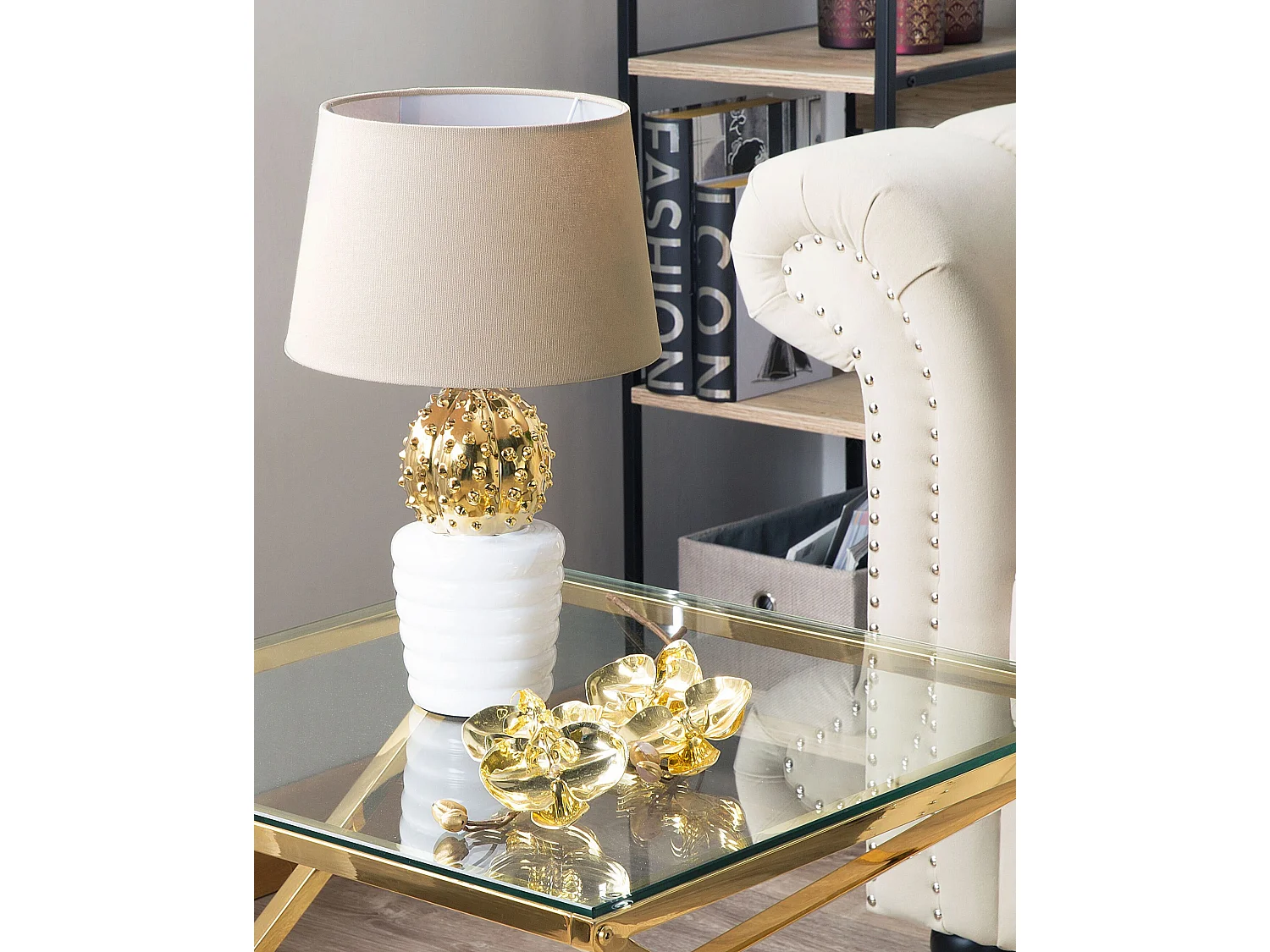 Tafellamp VELISE Keramiek Goud