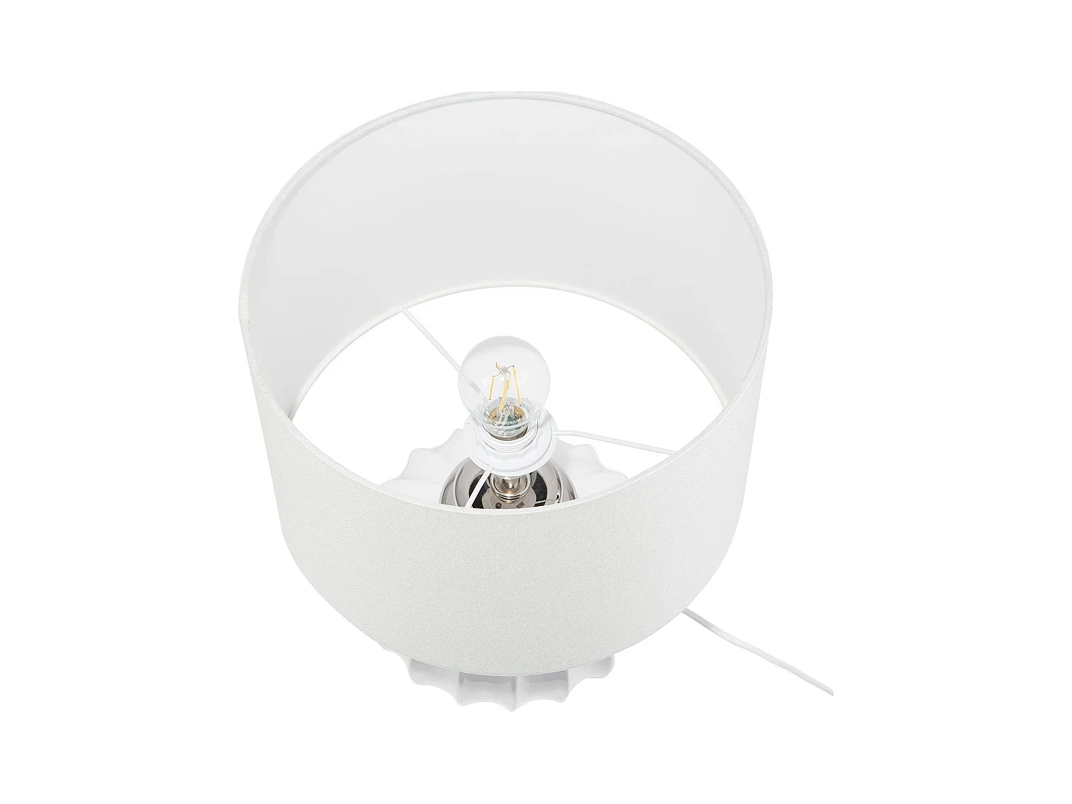 Lampa stołowa NERIS Ceramika Biały