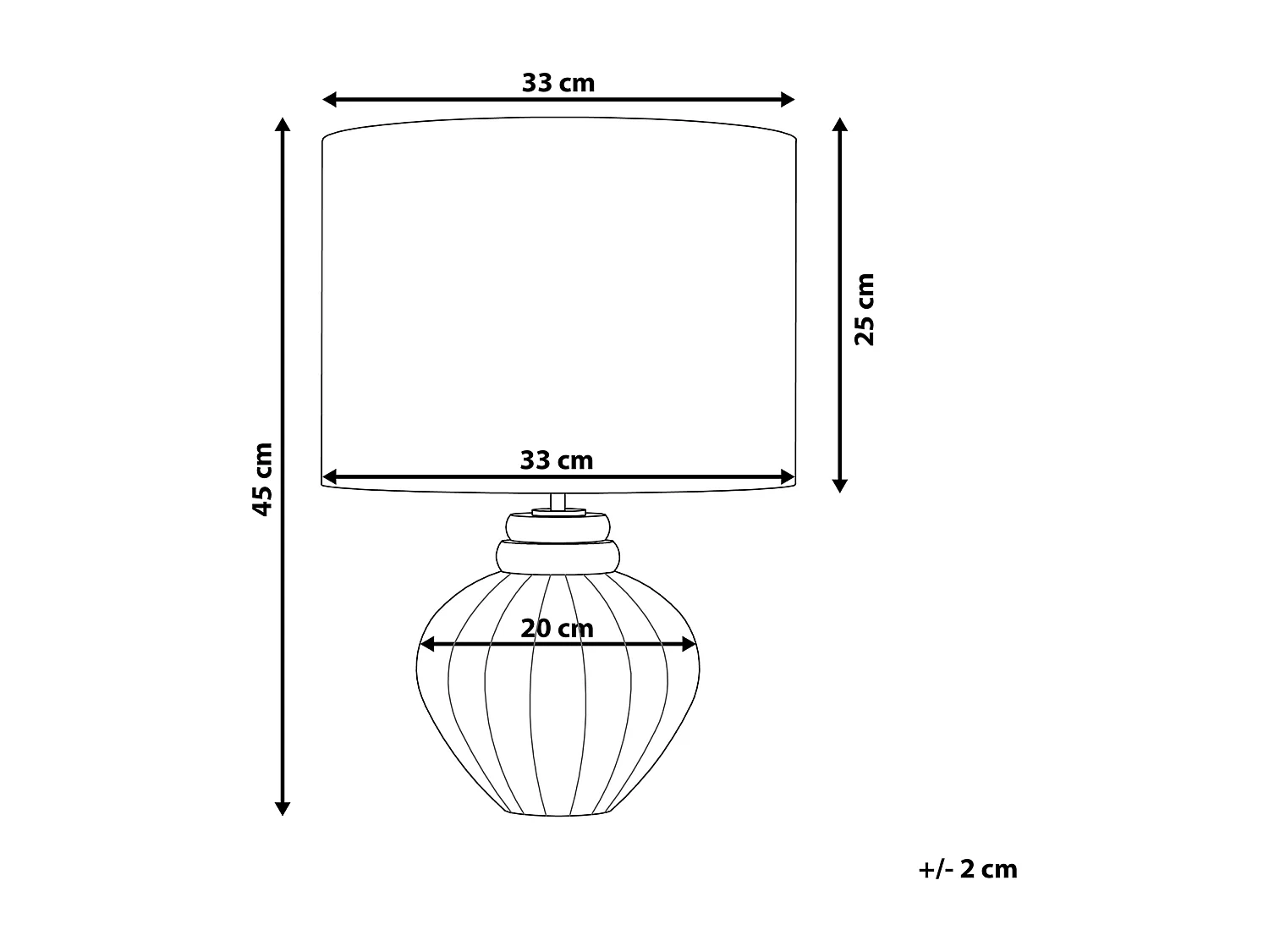 Lampe à poser NERIS Céramique Blanc cassé
