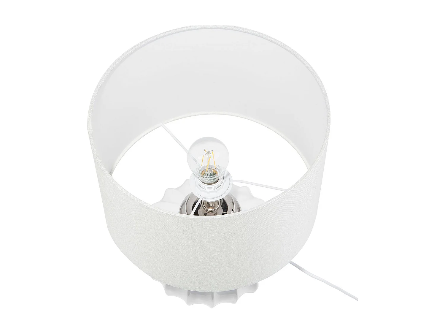 Lampada da tavolo NERIS Ceramica Bianco