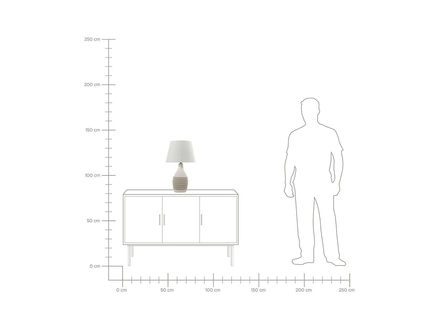Tafellamp TORMES Porselein Lichtbeige