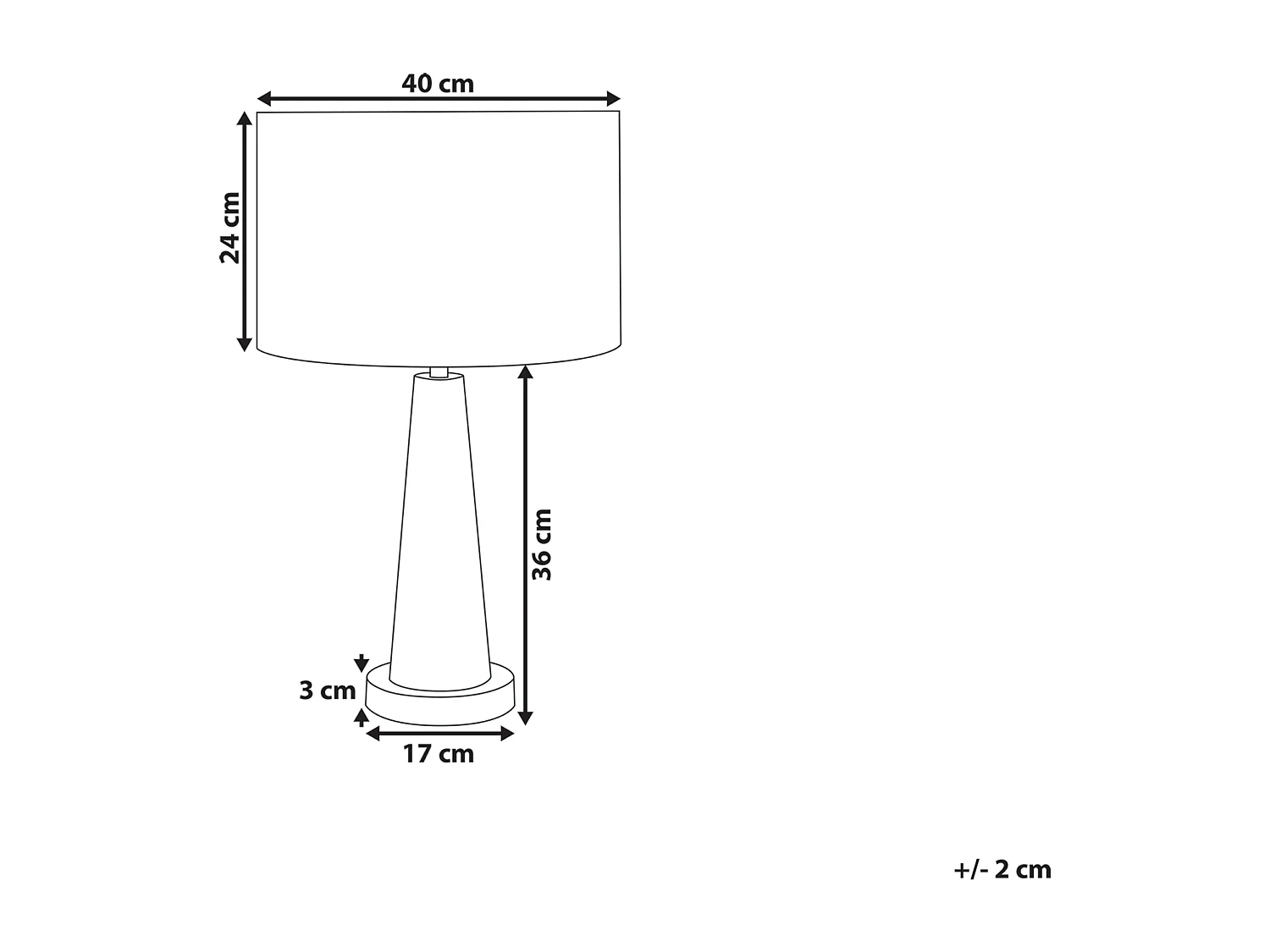 Candeeiro de mesa SANDON Metal Dourado