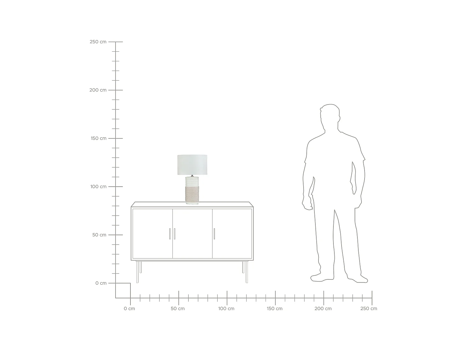 Lampe à poser NAVIA Porcelaine Beige clair