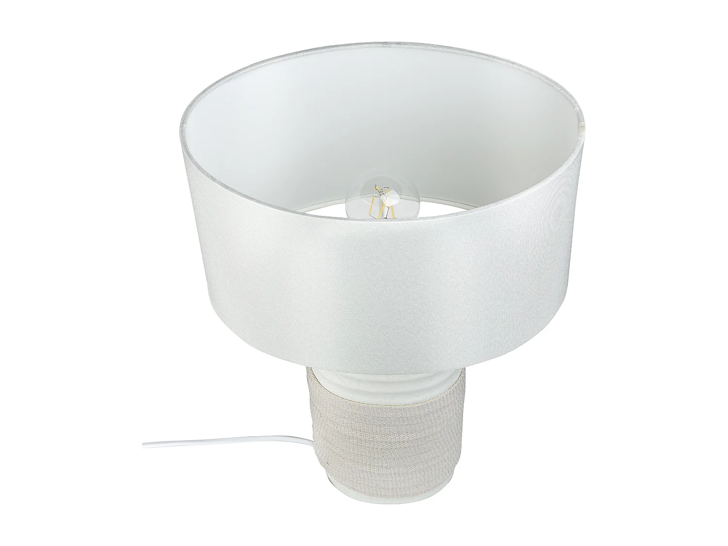 Lampada da tavolo NAVIA Porcellana Beige chiaro