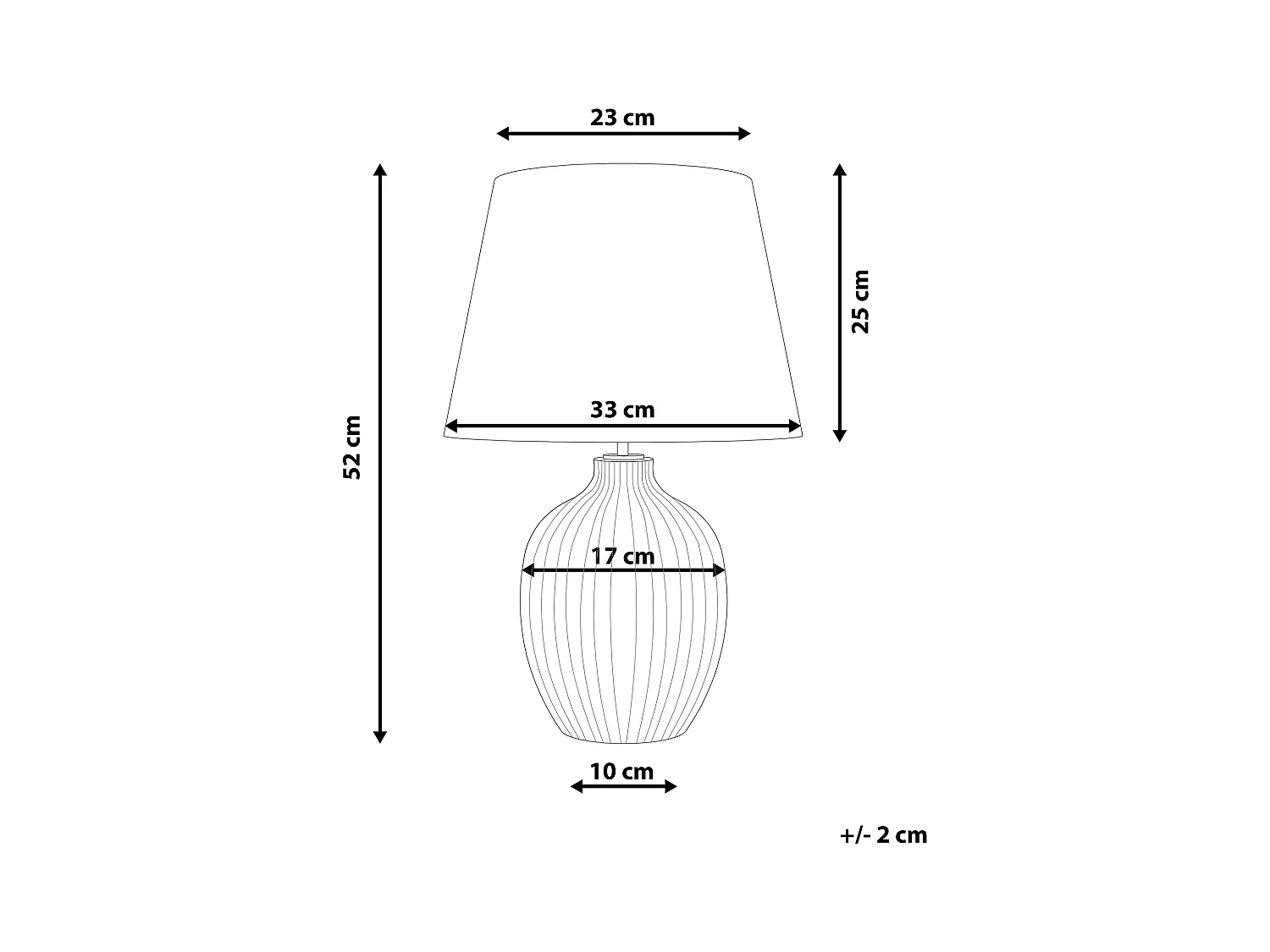 Tischleuchte FERGUS Keramik Grau