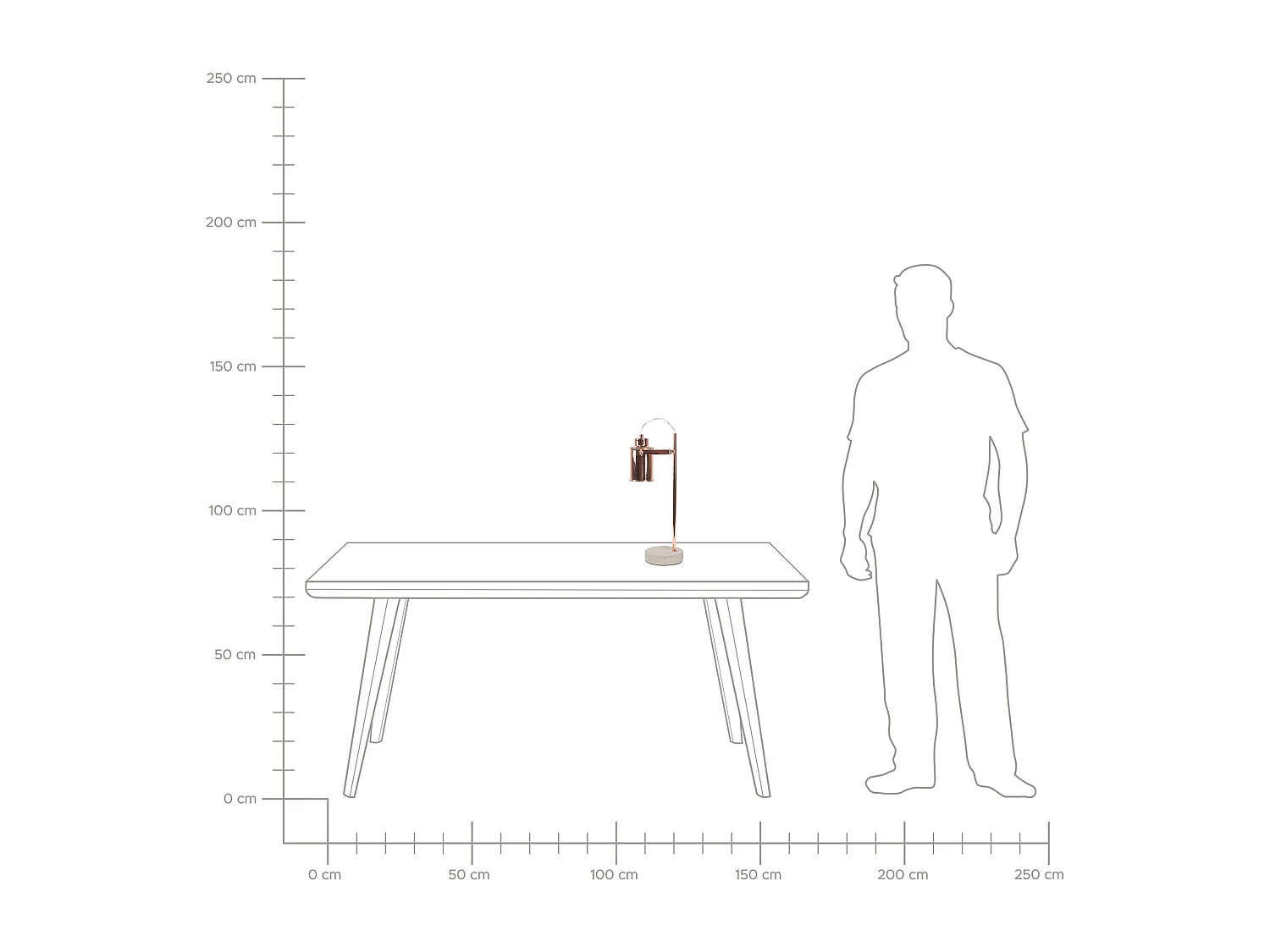 Lampe de bureau MUNDAKA Réglable Métal Cuivré