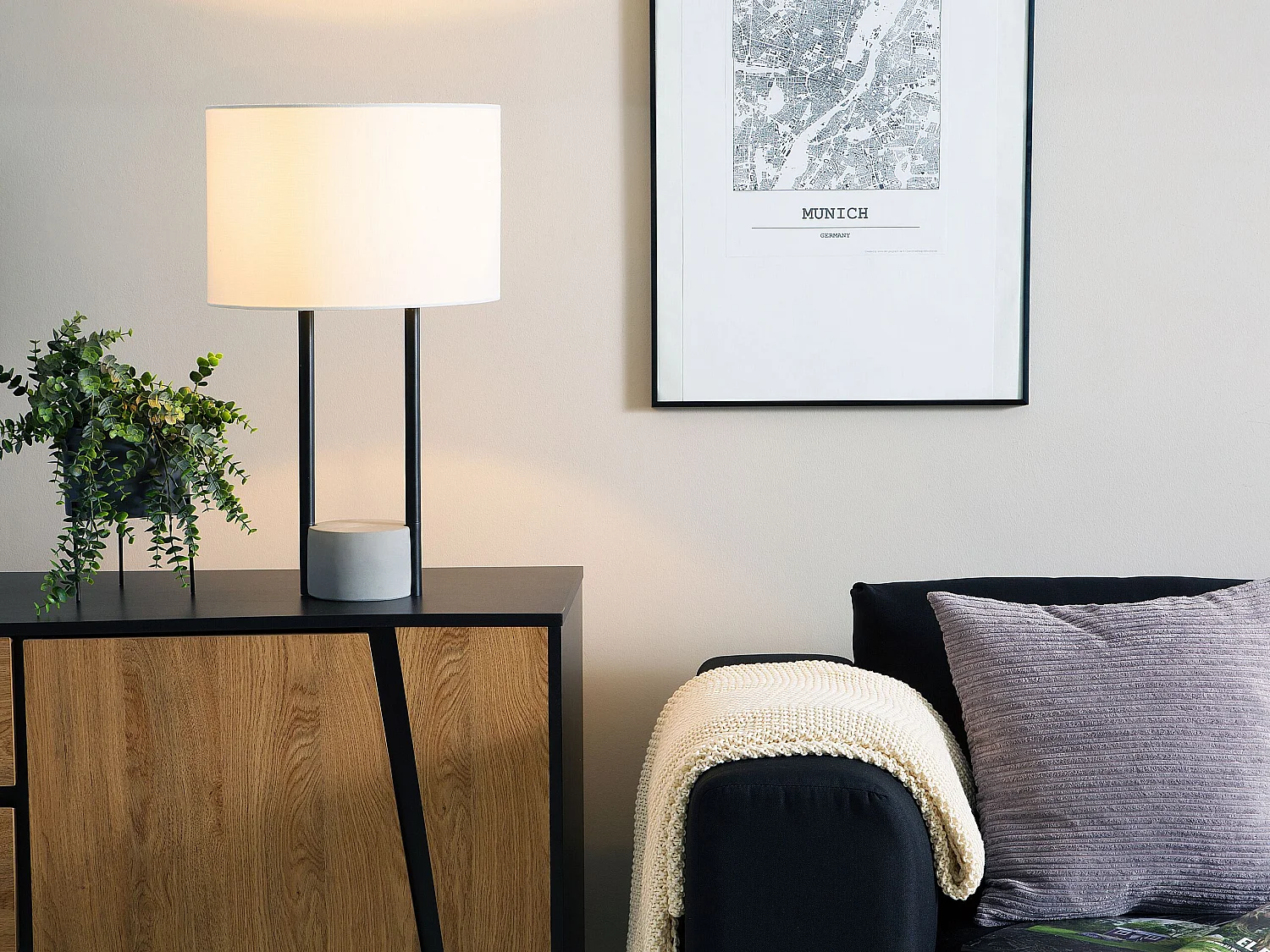 Tischleuchte REMUS Metall Weiss