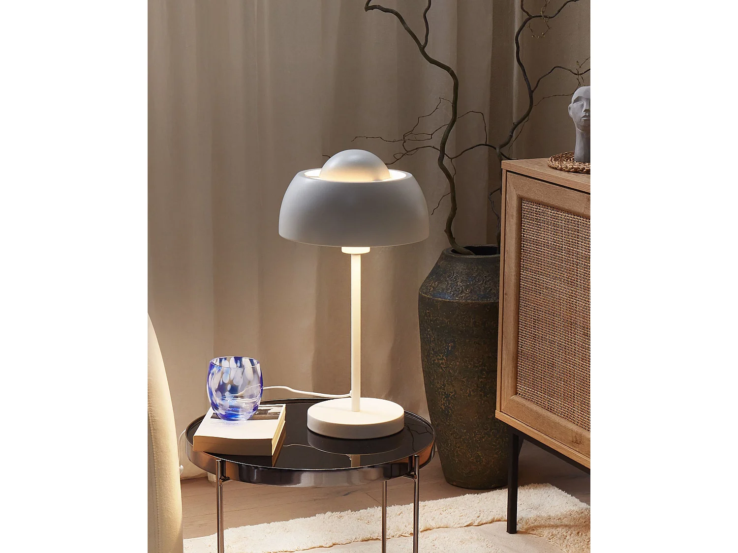 Candeeiro de mesa SENETTE Metal Branco