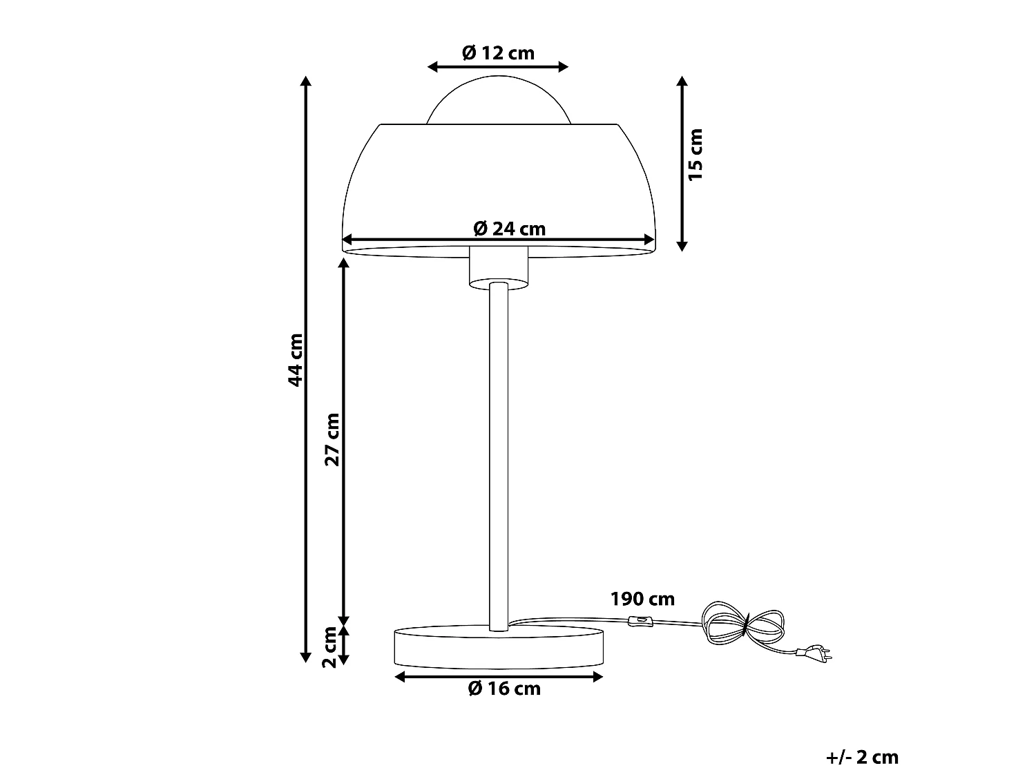 Candeeiro de mesa SENETTE Metal Branco