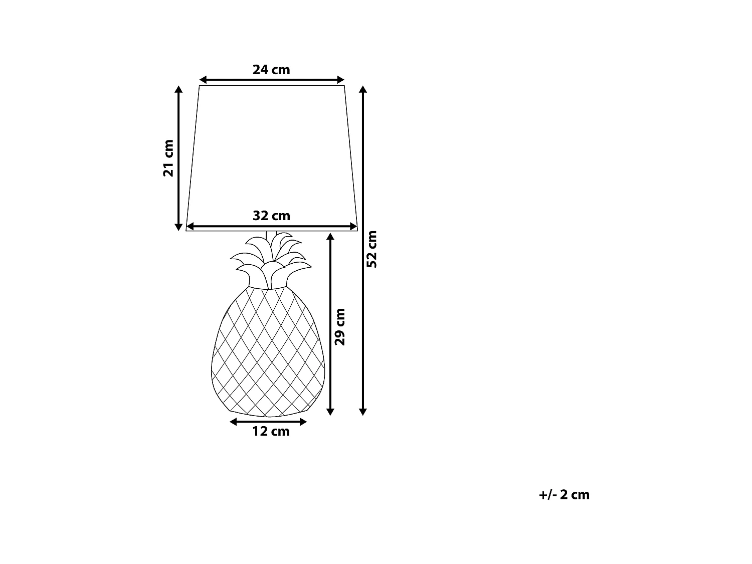 Lampe à poser PINEAPPLE Céramique Doré