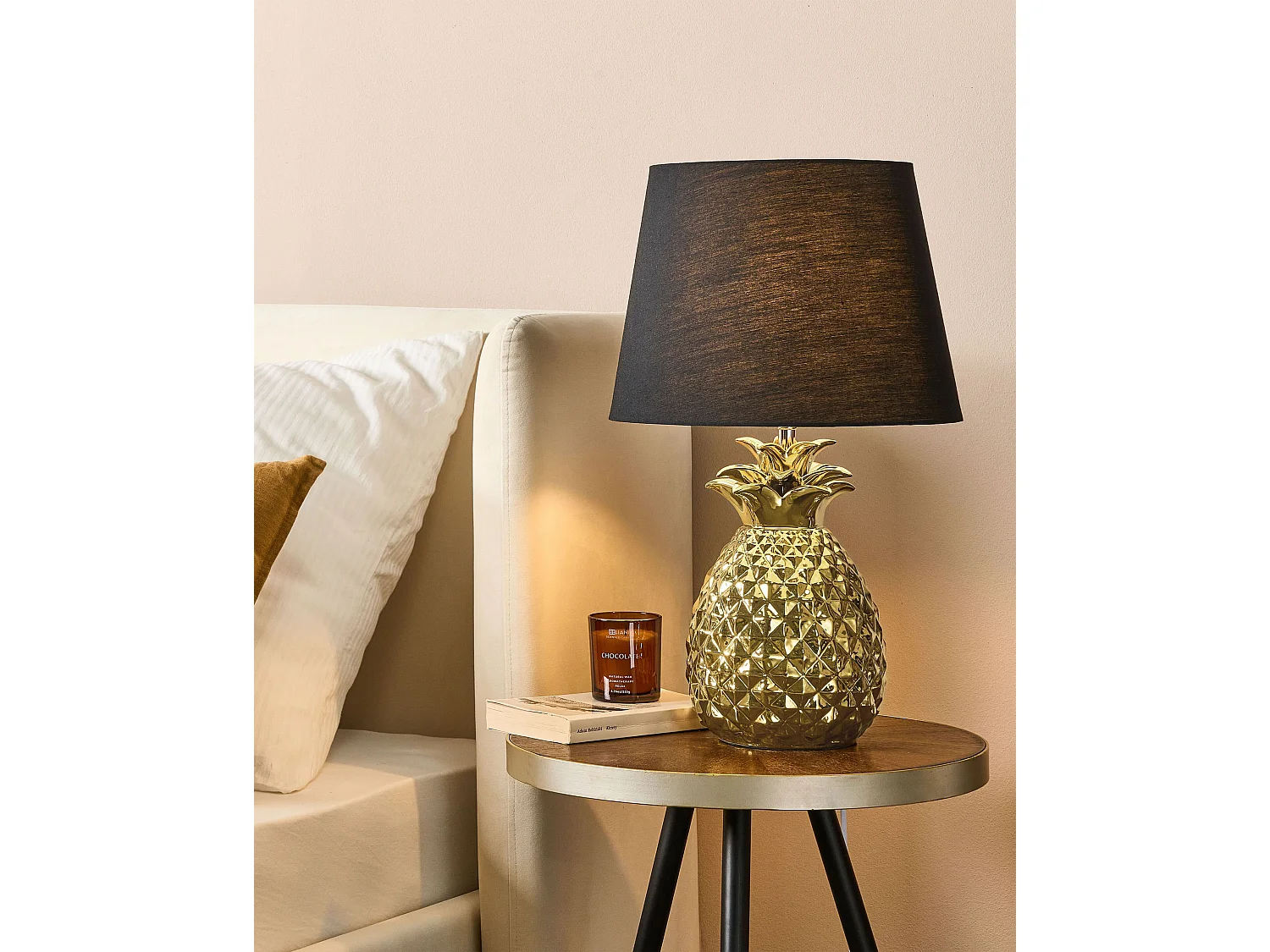 Lampe à poser PINEAPPLE Céramique Doré