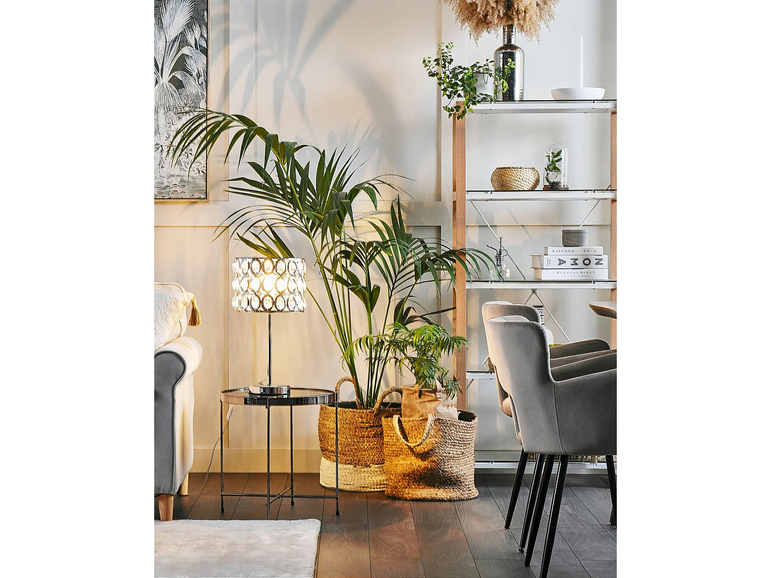 Tischleuchte TENNA Kristall Silber