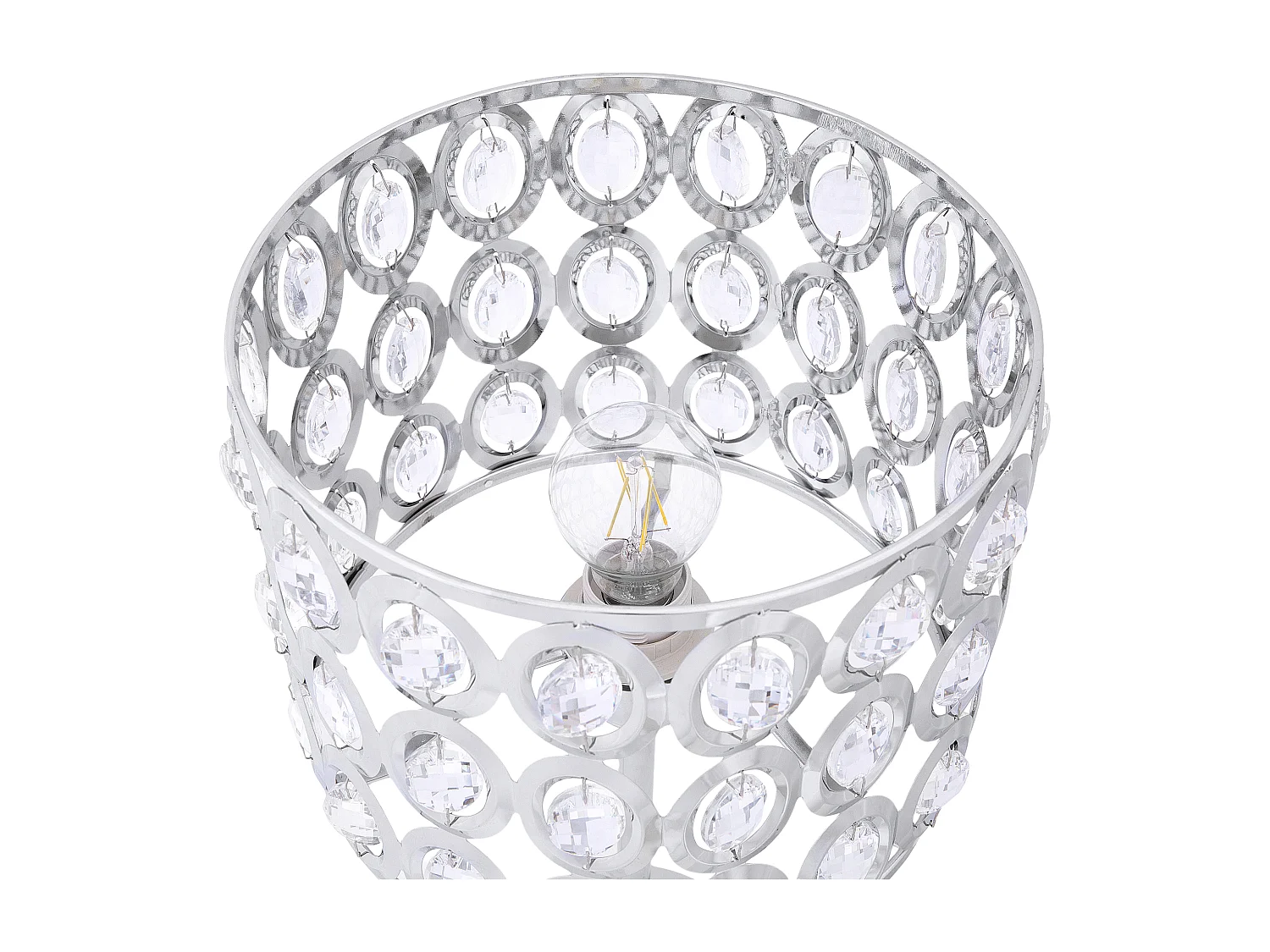 Lampa stołowa TENNA Kryształ Srebrny