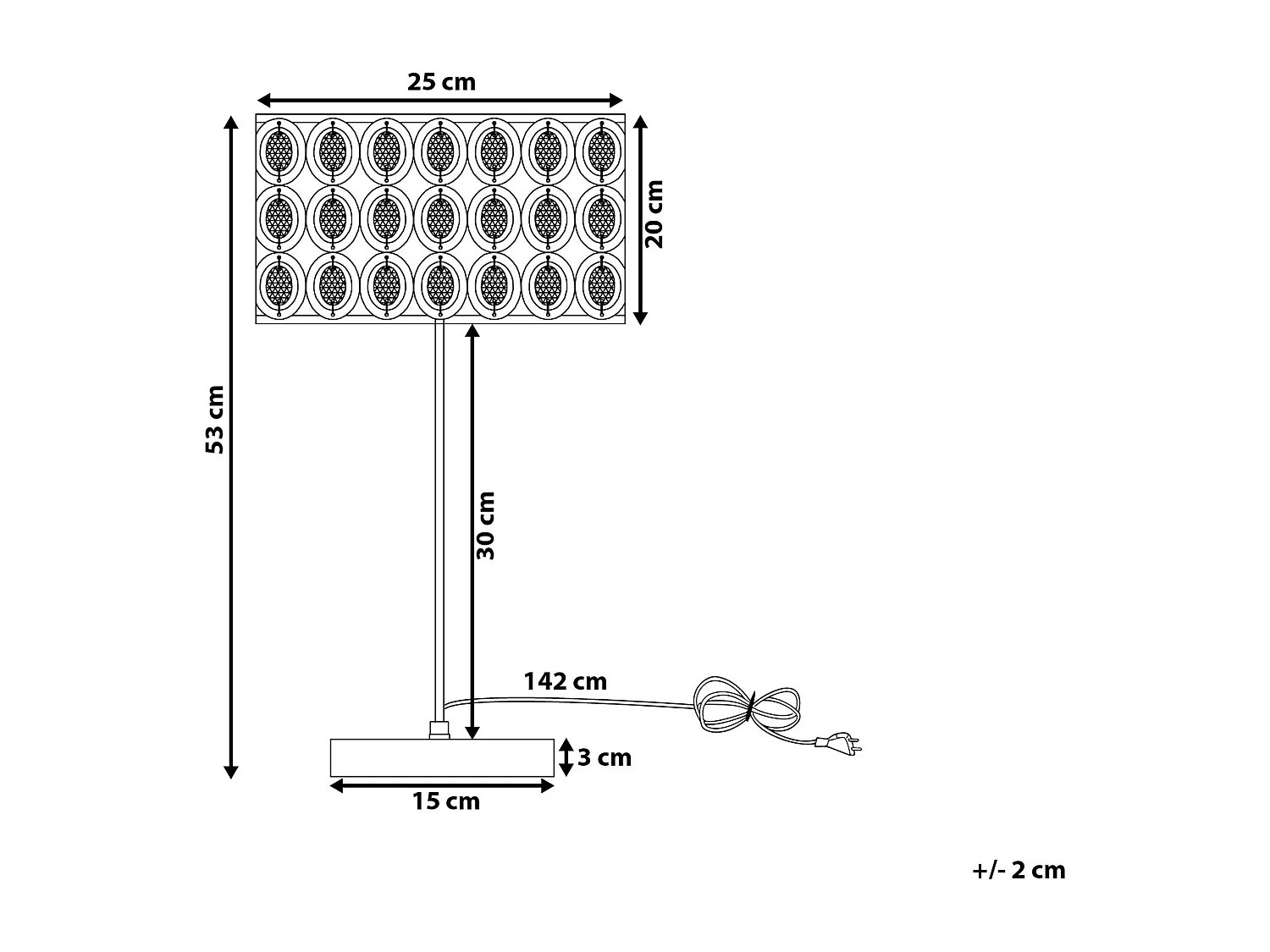 Lampe à poser TENNA Cristal Argenté