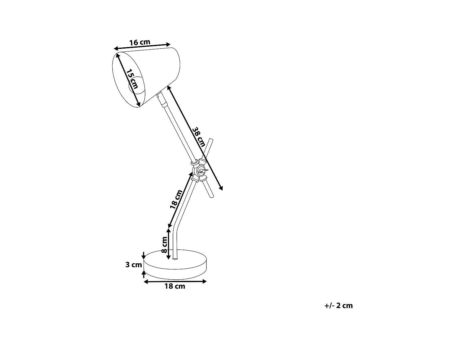 Lampe de bureau HORTON Réglable Métal Noir