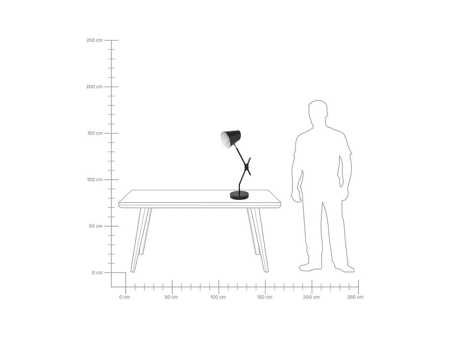 Lampe de bureau HORTON Réglable Métal Noir