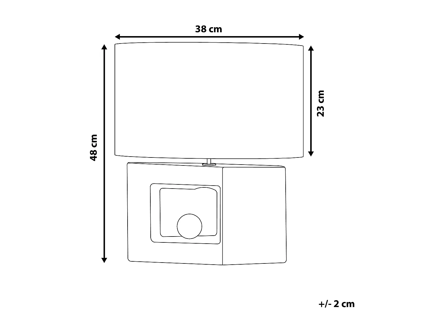 Tafellamp DUERO Porselein Donkergrijs