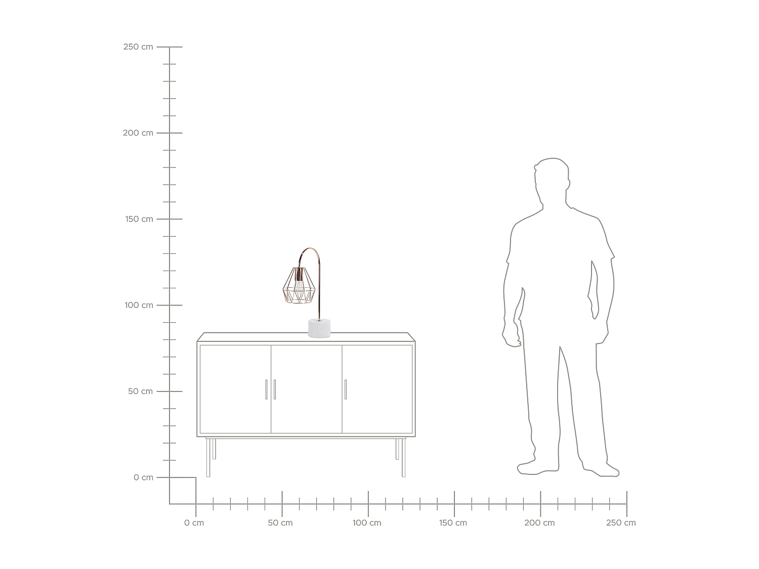 Candeeiro de mesa MOONI Metal Cobre