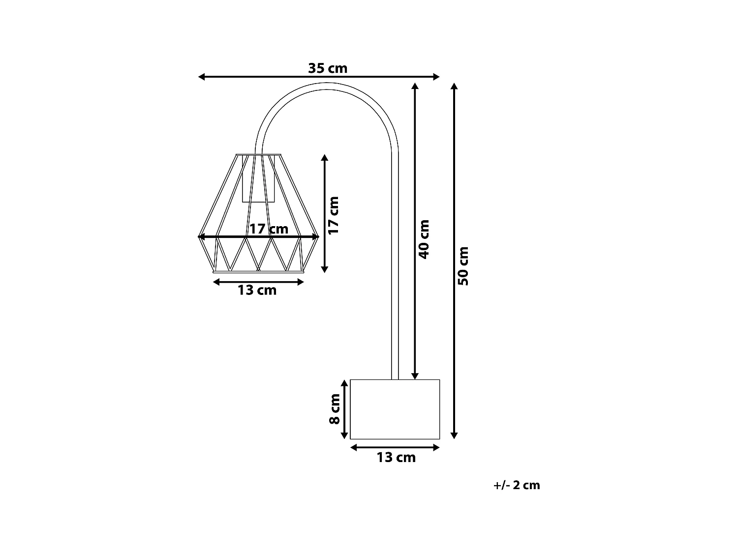 Lámpara de mesa MOONI Metal Cobrizo