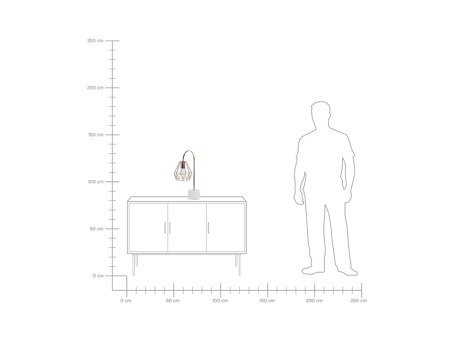 Lámpara de mesa MOONI Metal Cobrizo