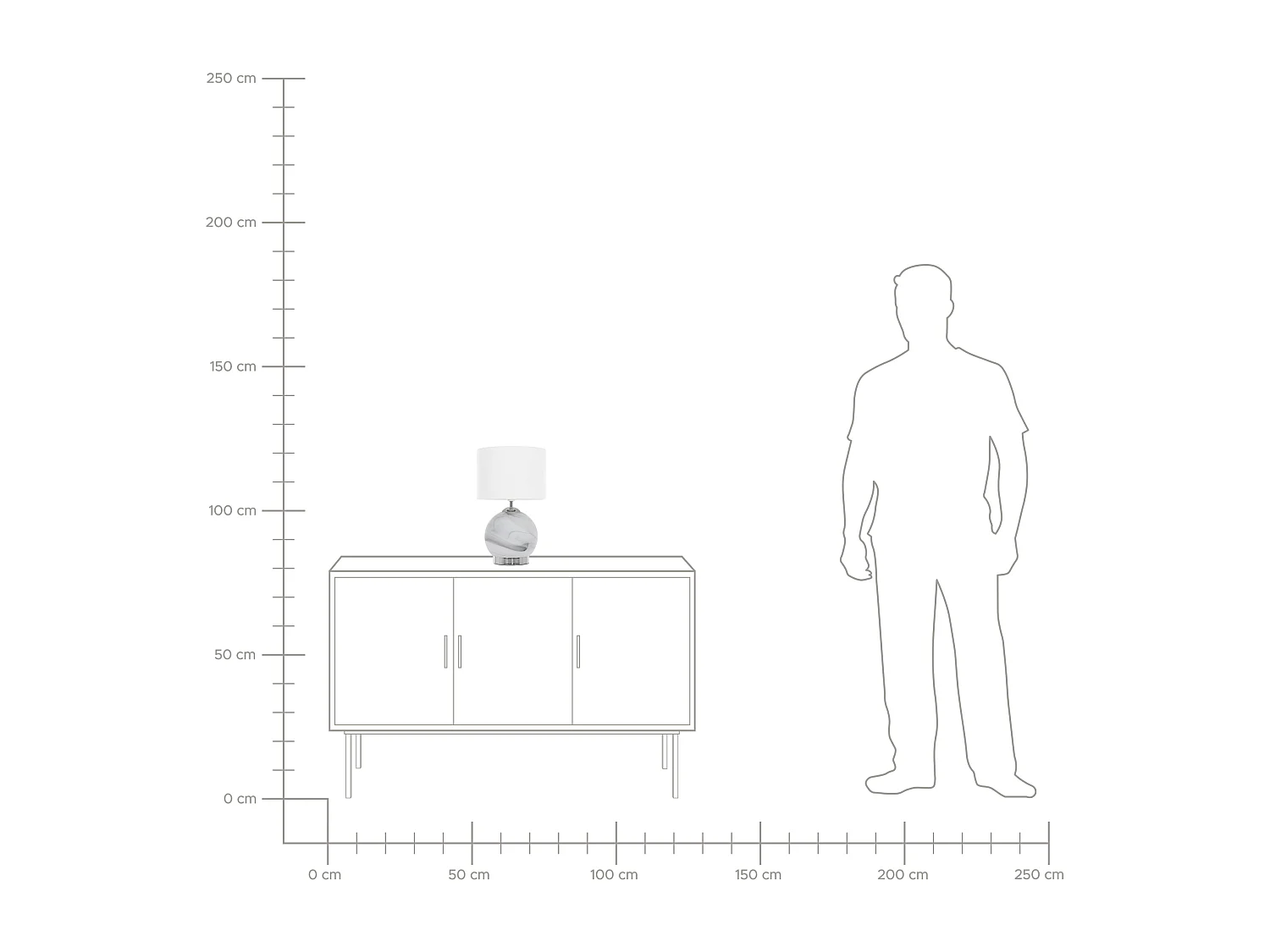 Klassische Tischlampe heller Lampenschirm Glas/Polyester Marmor-Optik weiß Uele