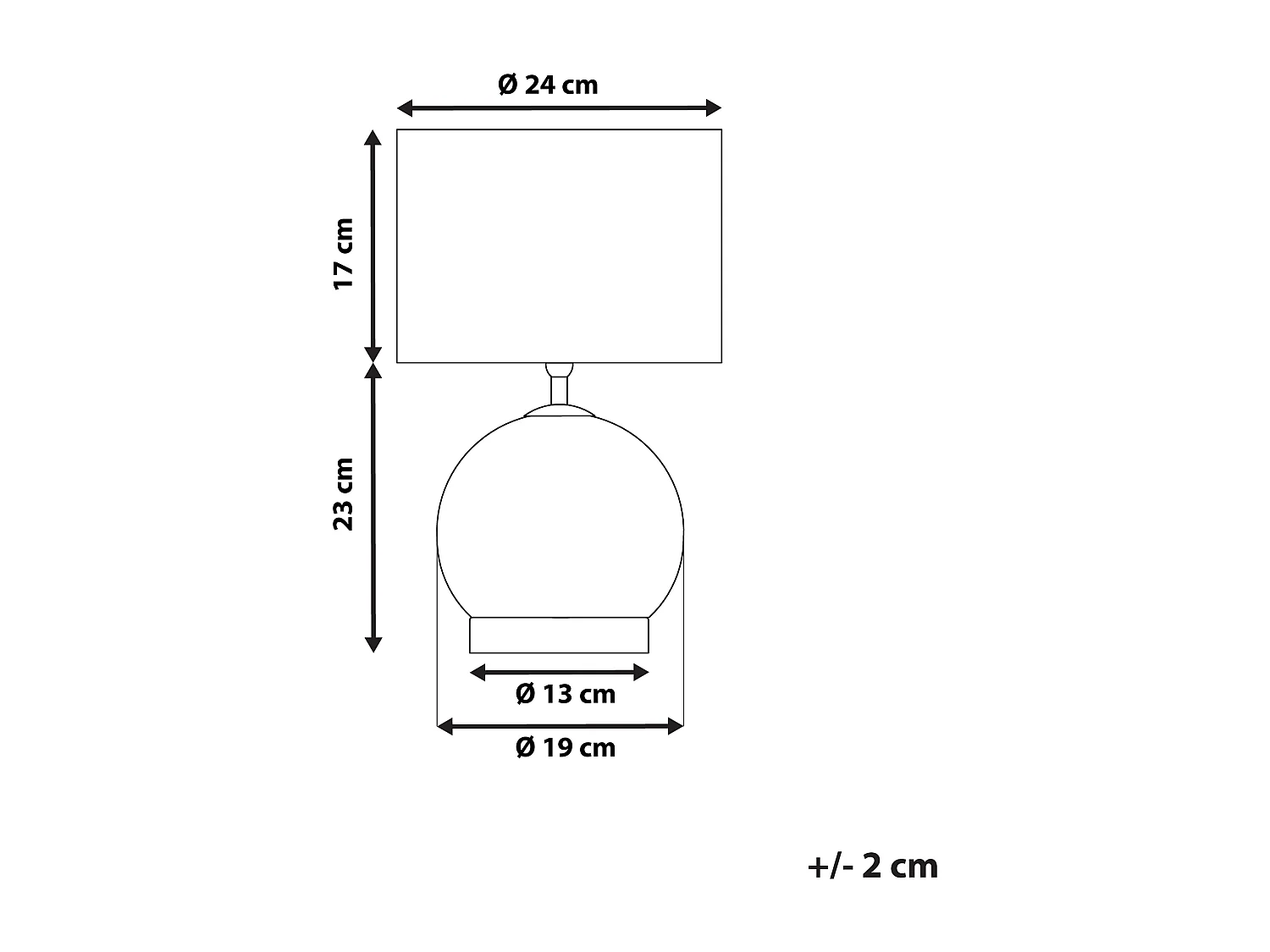 Lampe à poser UELE Métal Gris clair