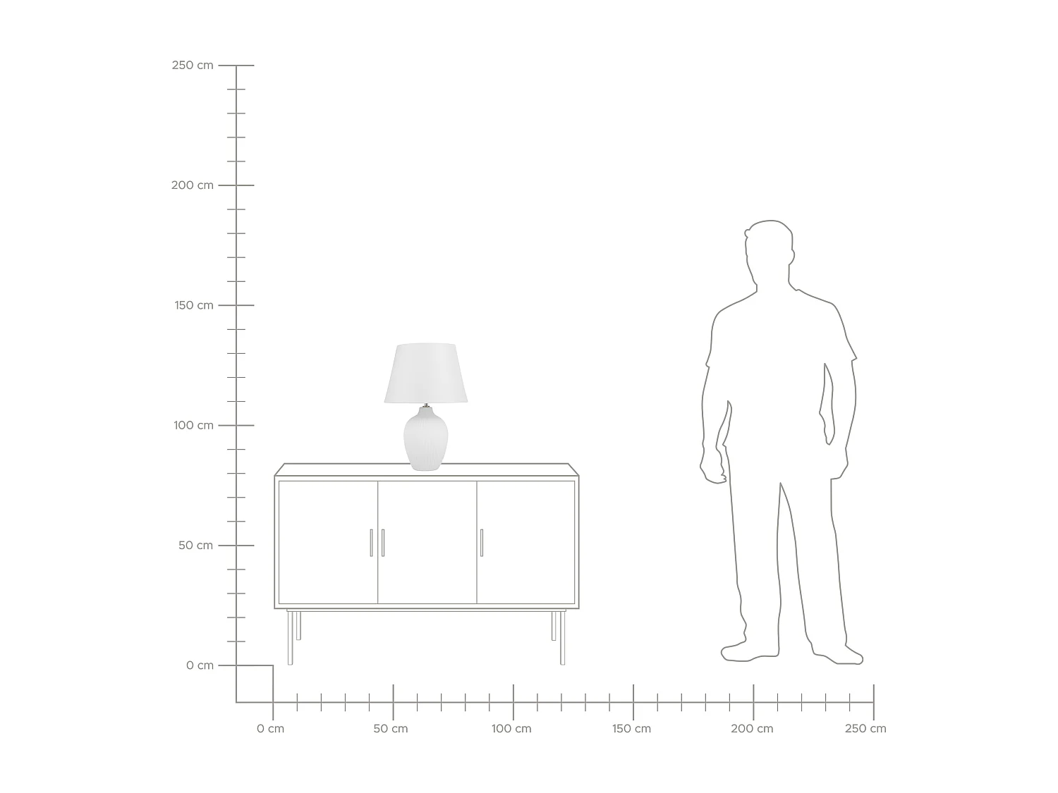 Lampa stołowa FERGUS Ceramika Biały