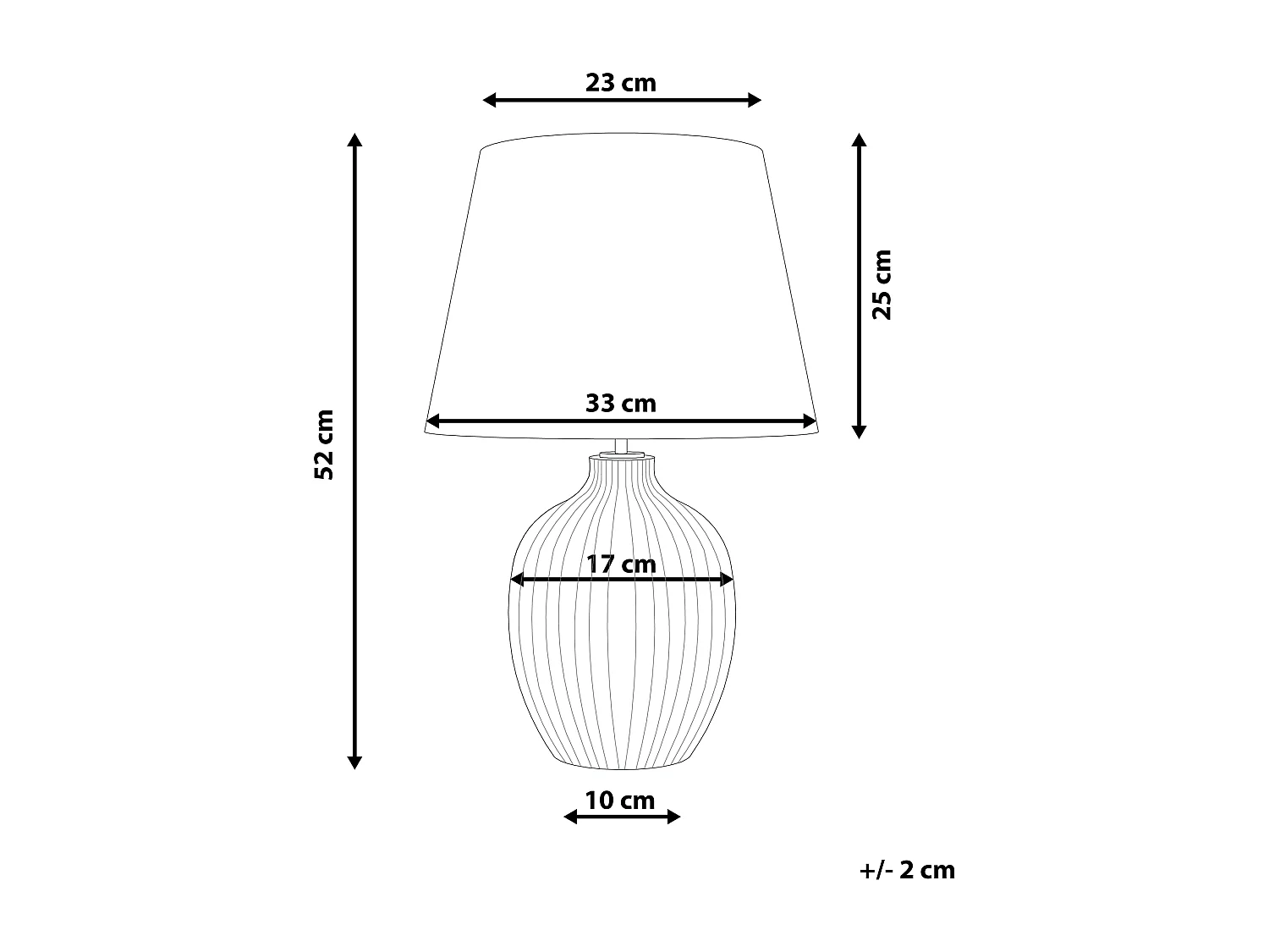 Lampa stołowa FERGUS Ceramika Biały