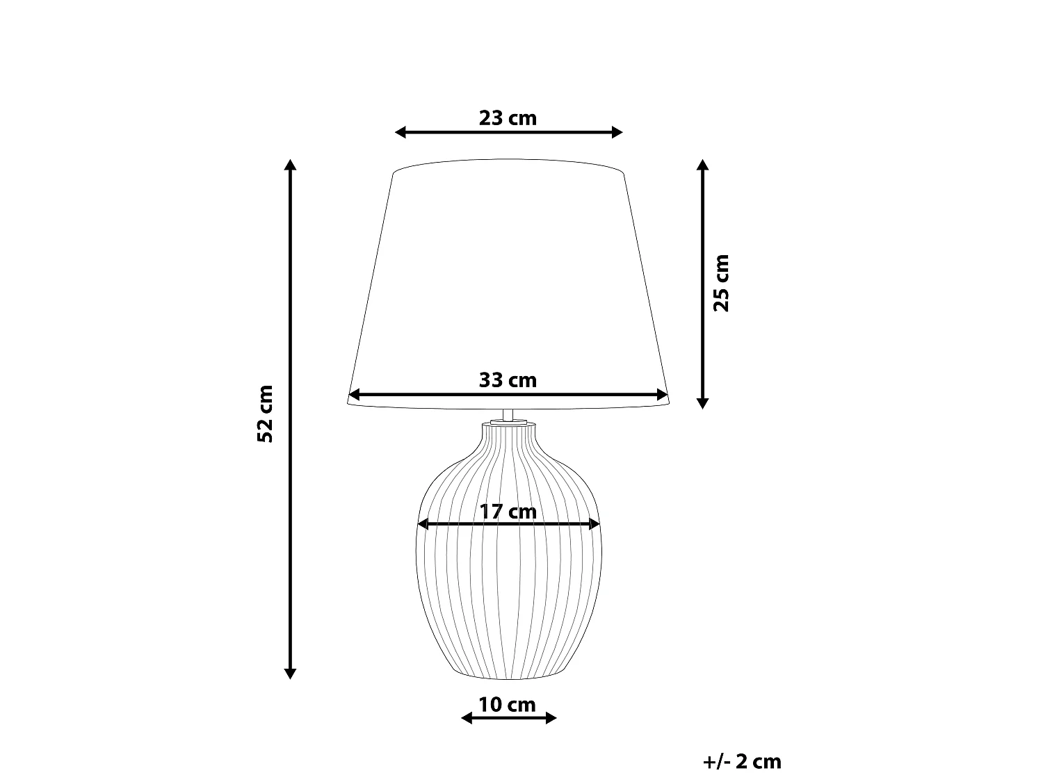 Lampe à poser FERGUS Céramique Blanc