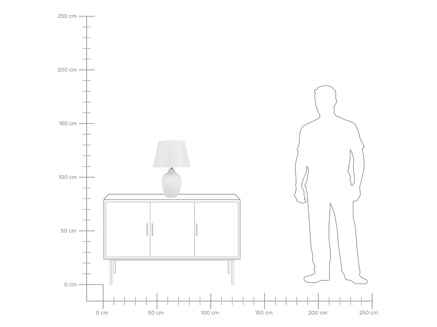 Lampe à poser FERGUS Céramique Blanc