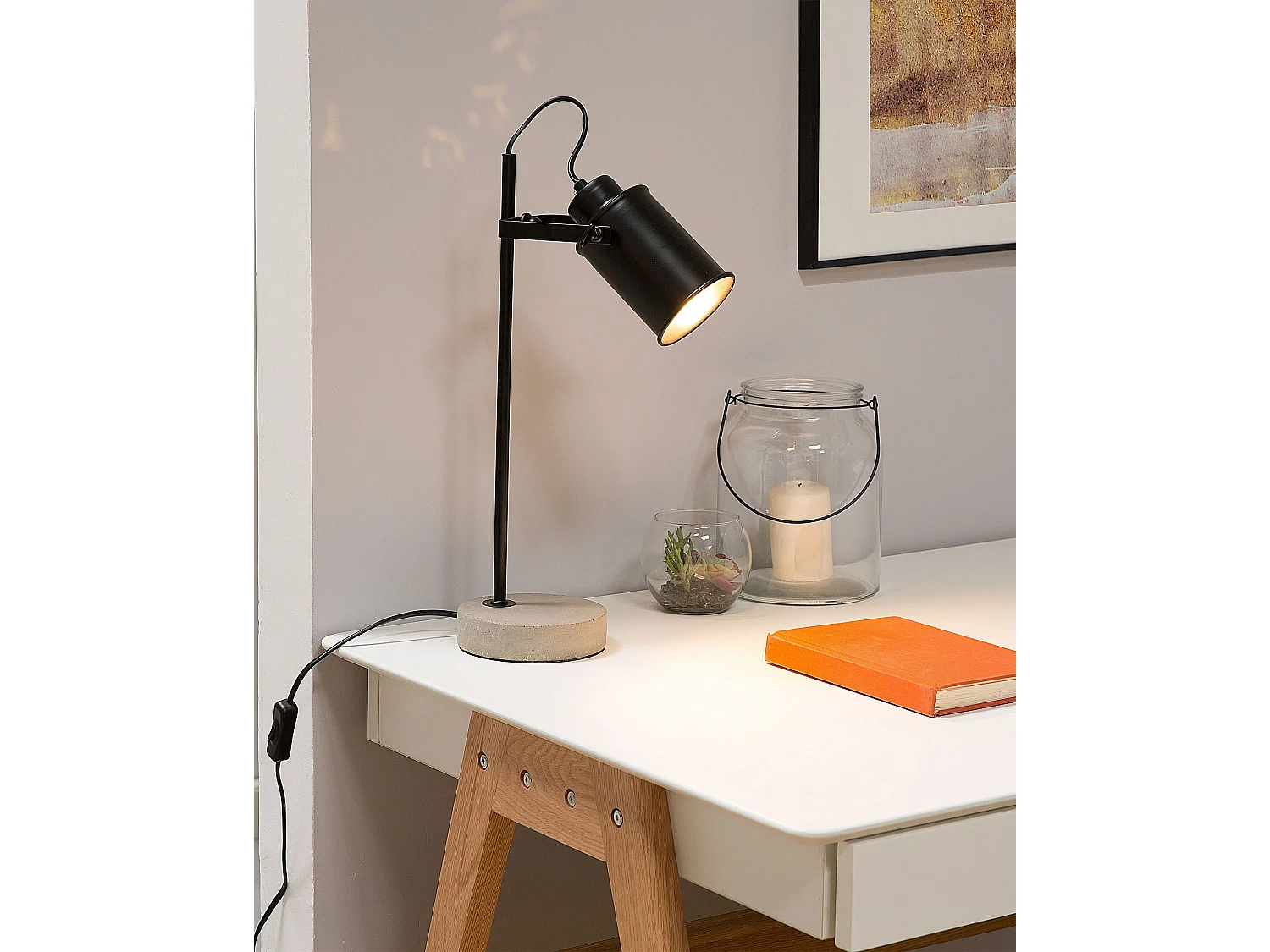 Lampe de bureau MUNDAKA Réglable Métal Noir