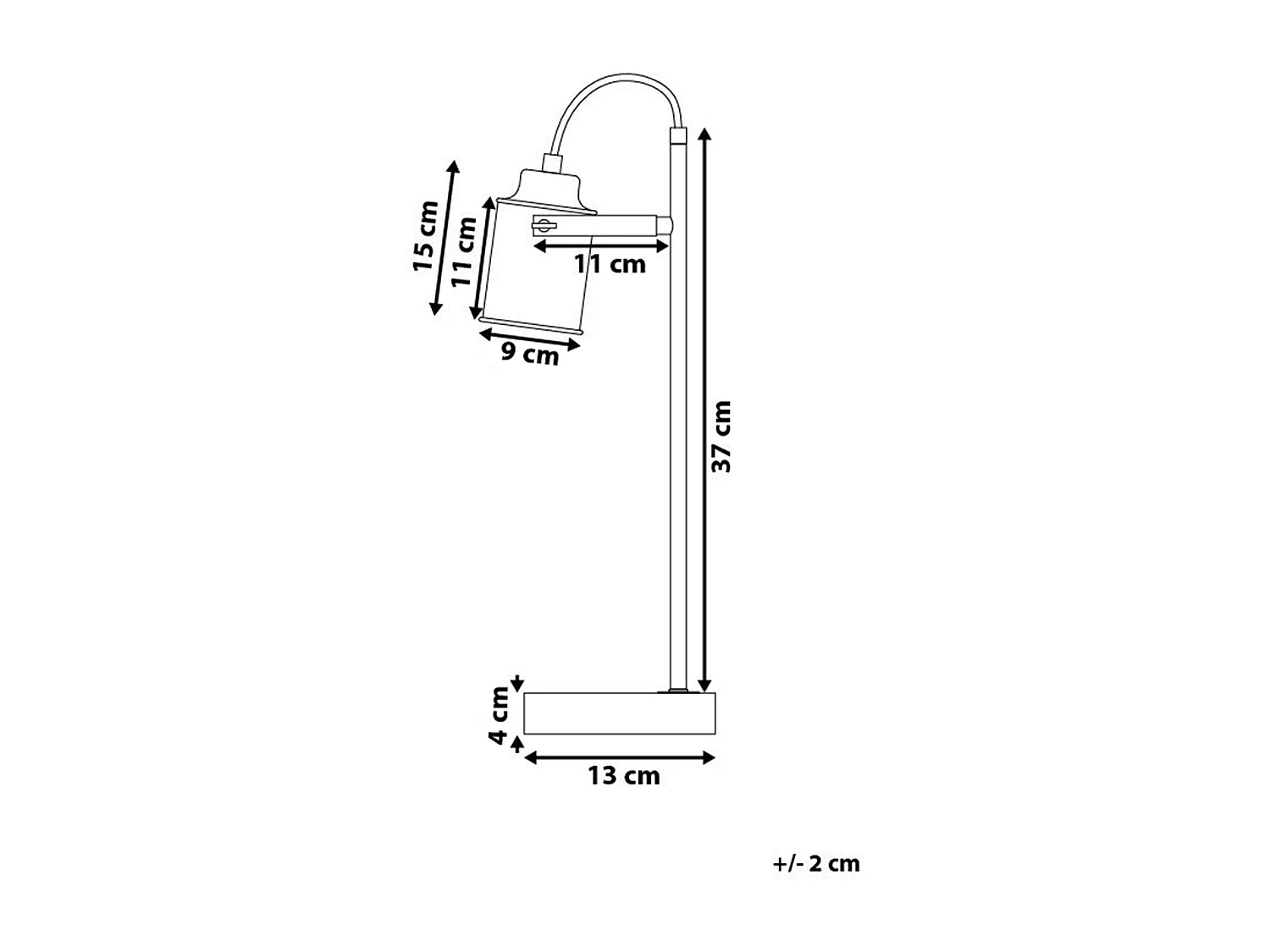 Lampe de bureau MUNDAKA Réglable Métal Noir
