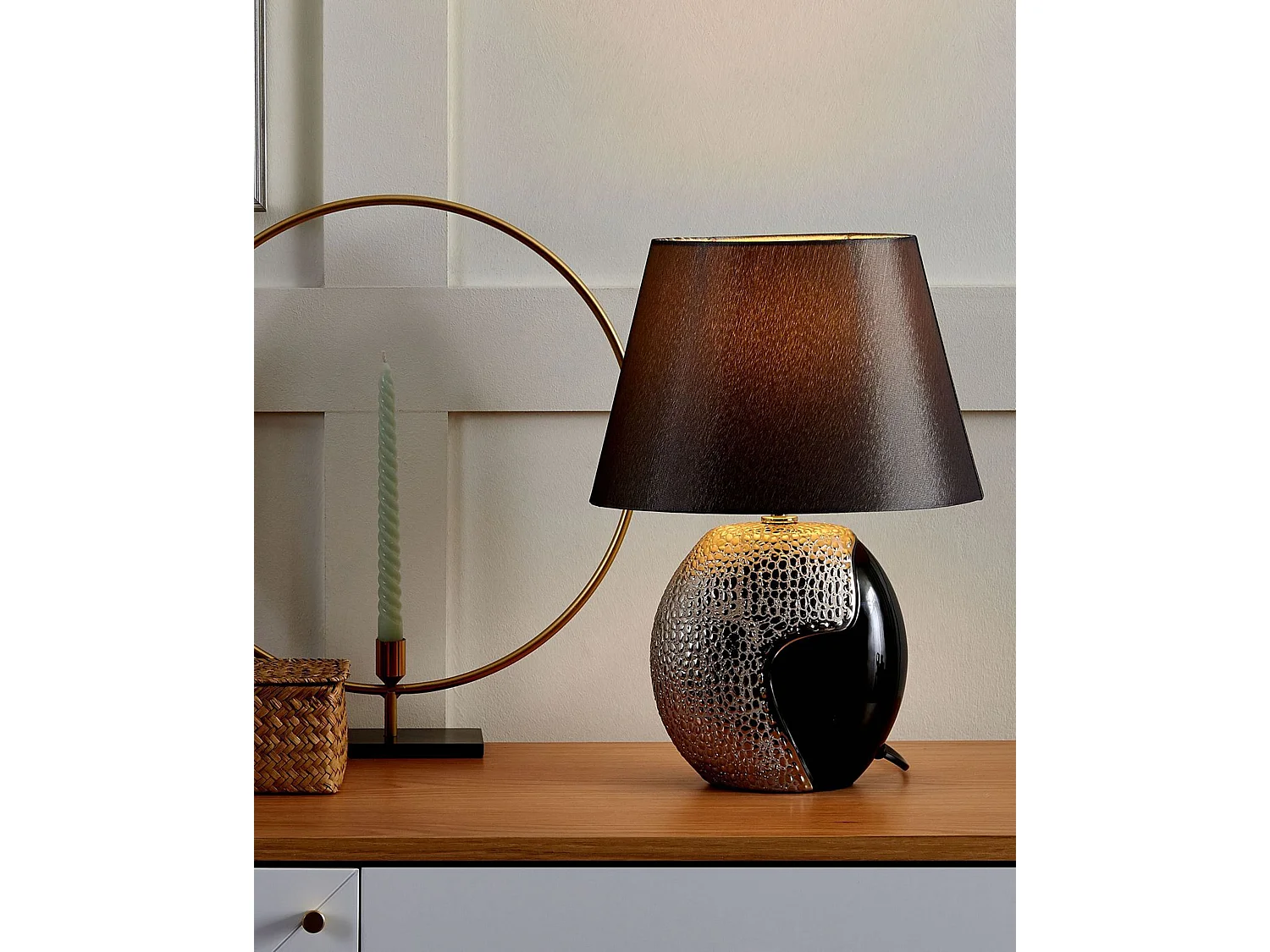Lampe à poser ARGUN Céramique Gris