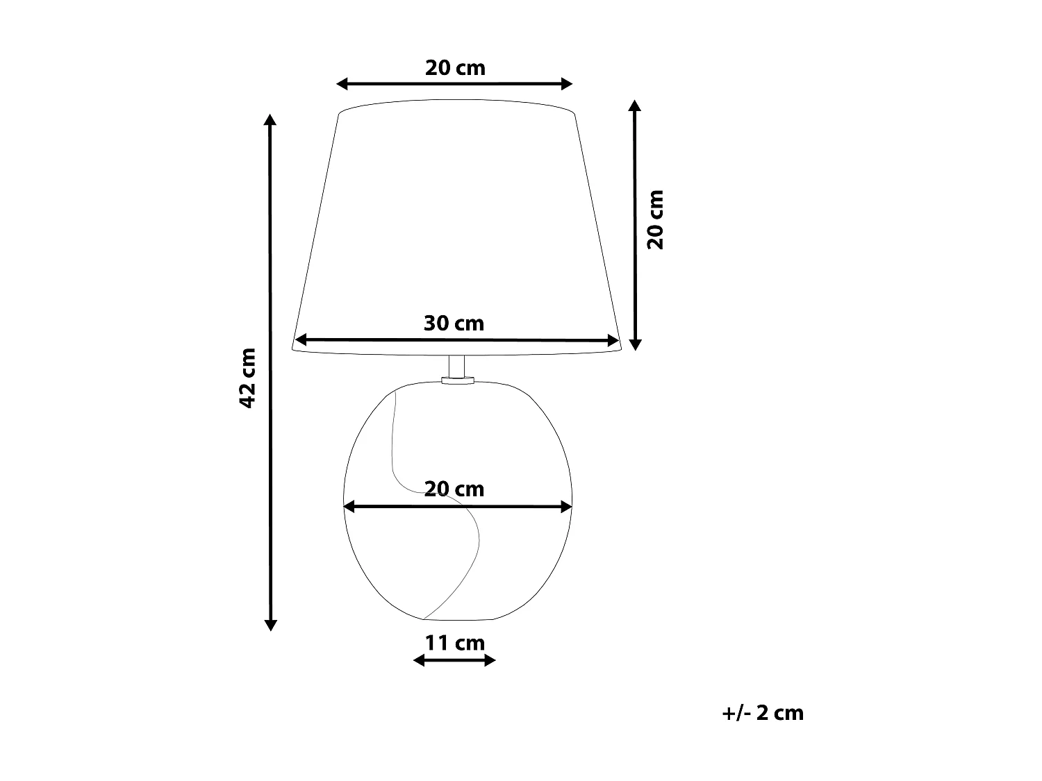 Lampe à poser ARGUN Céramique Gris