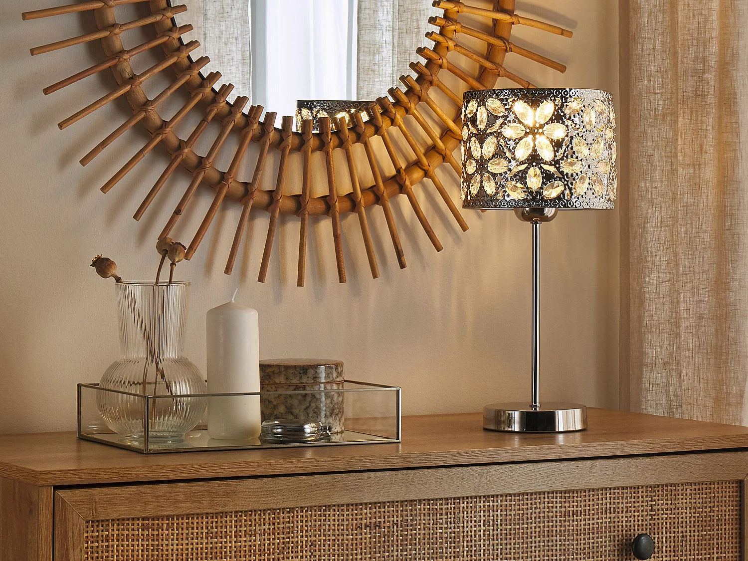 Lampe à poser SAJO Métal Argenté