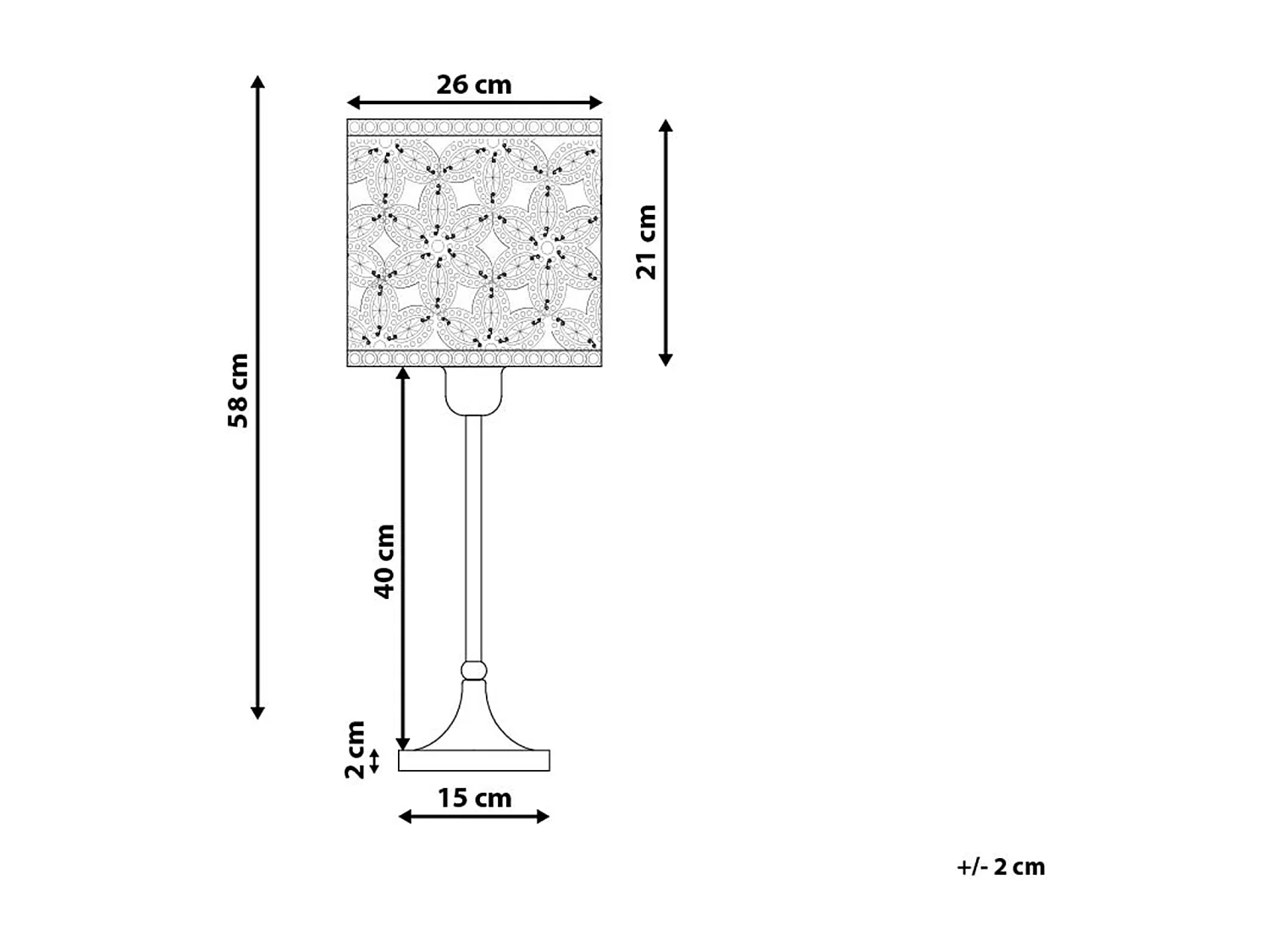 Lampe à poser SAJO Métal Argenté