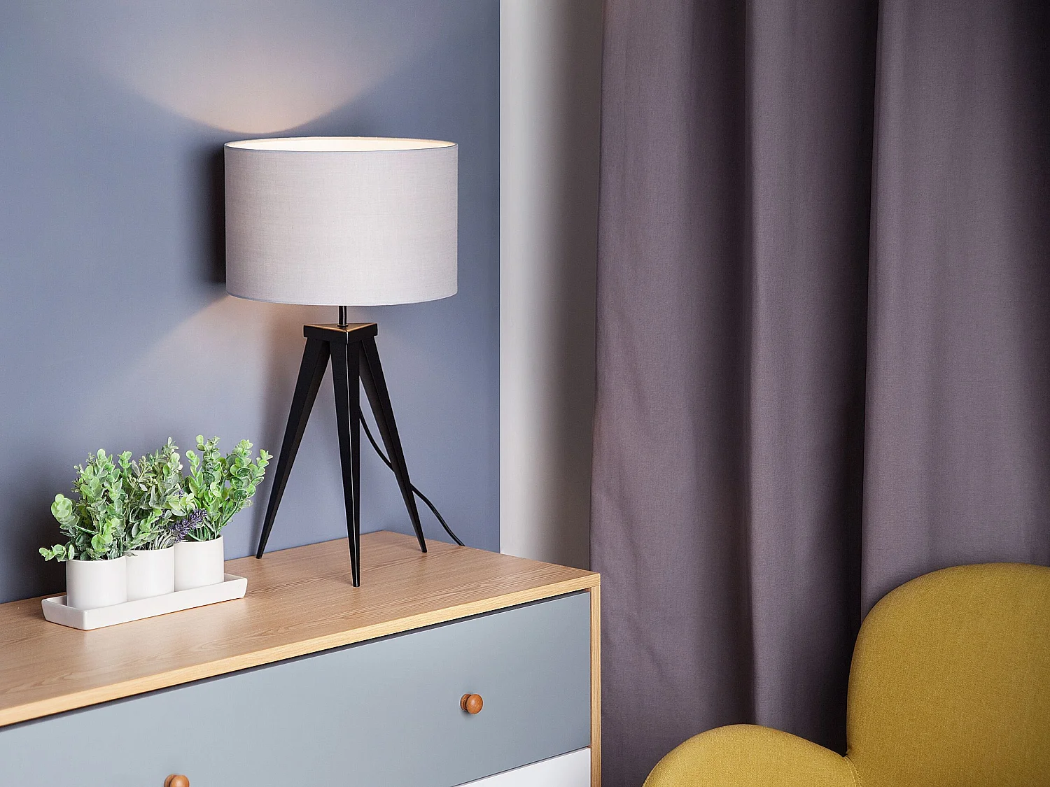 Lampe à poser gris clair STILETTO