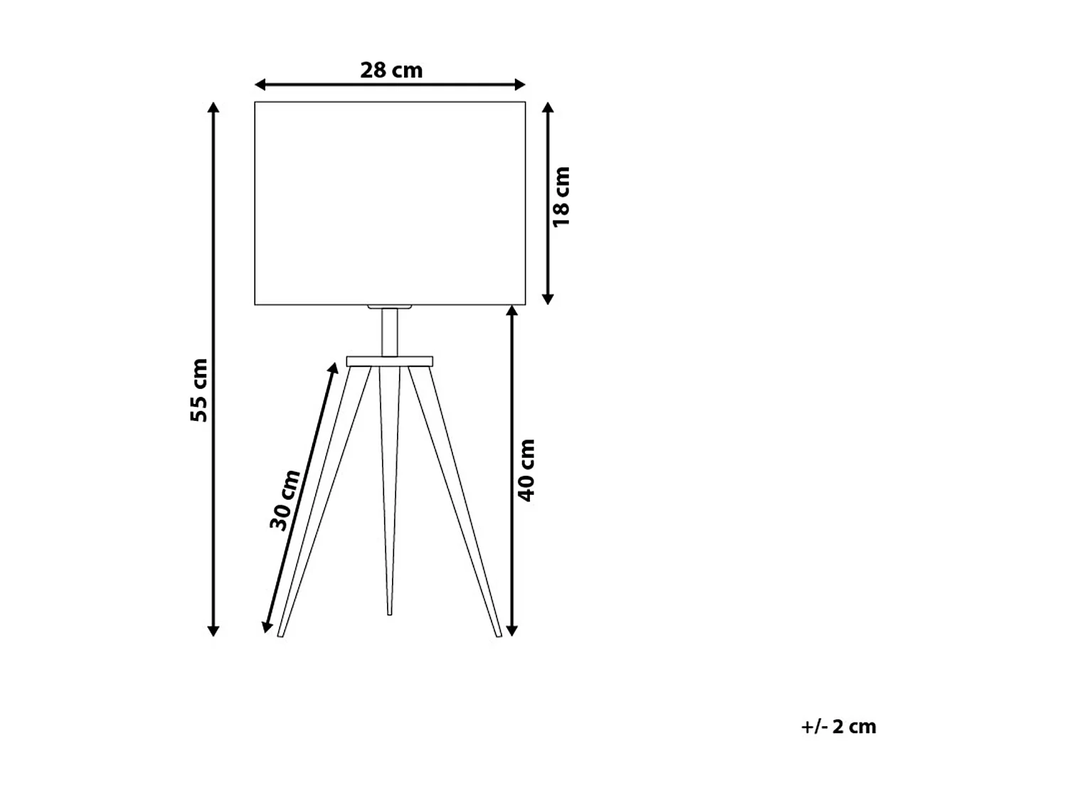 Lampada da tavolo grigio chiaro 55 cm STILETTO
