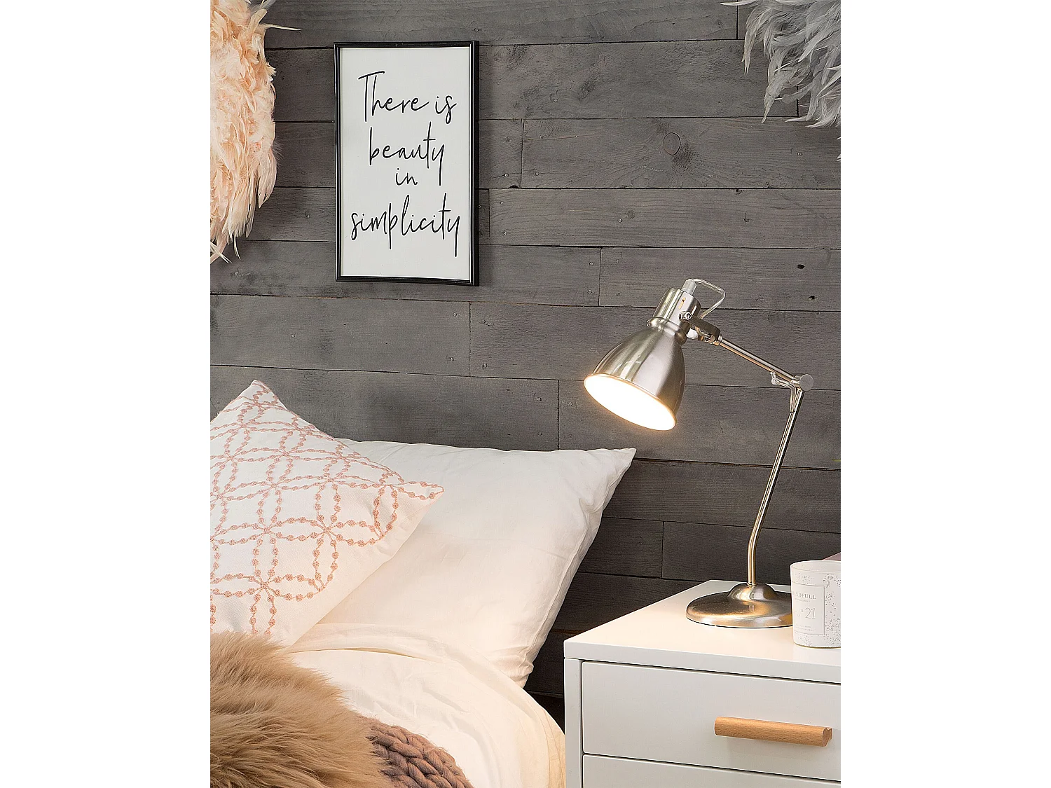 Lampe à poser MONSAN Métal Argenté