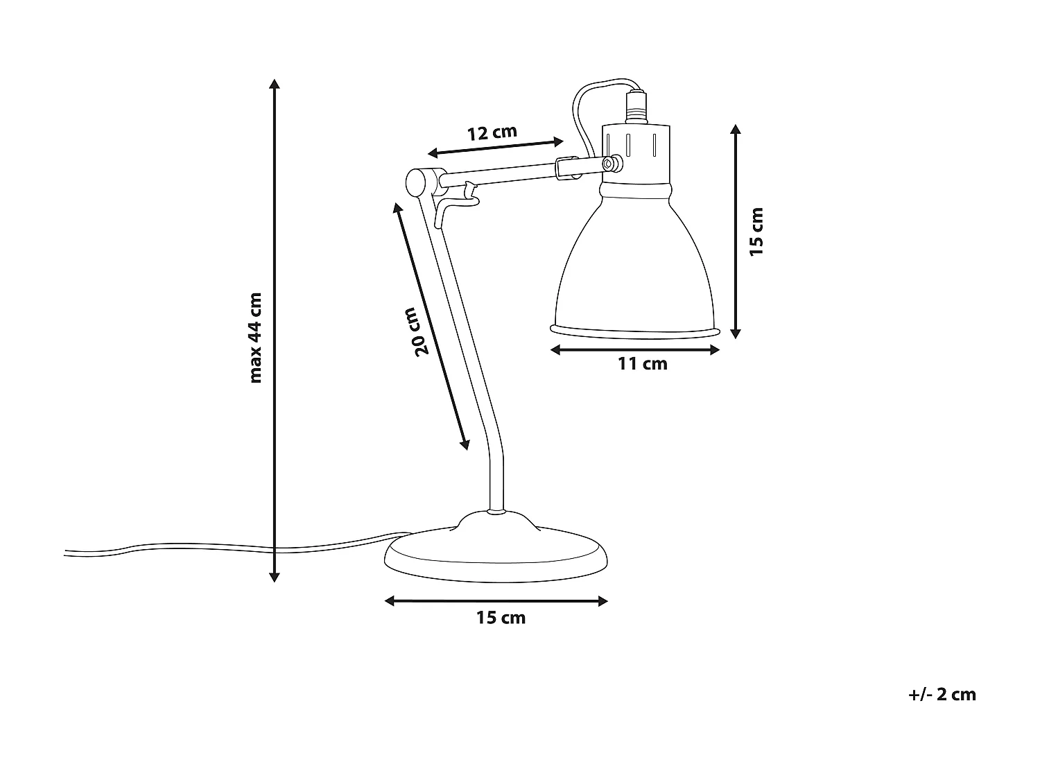 Lampe à poser MONSAN Métal Argenté