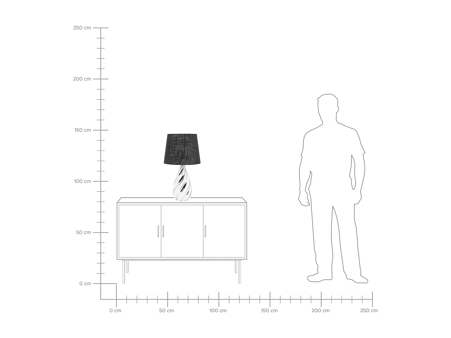 Lampe à poser VISELA Céramique Argenté