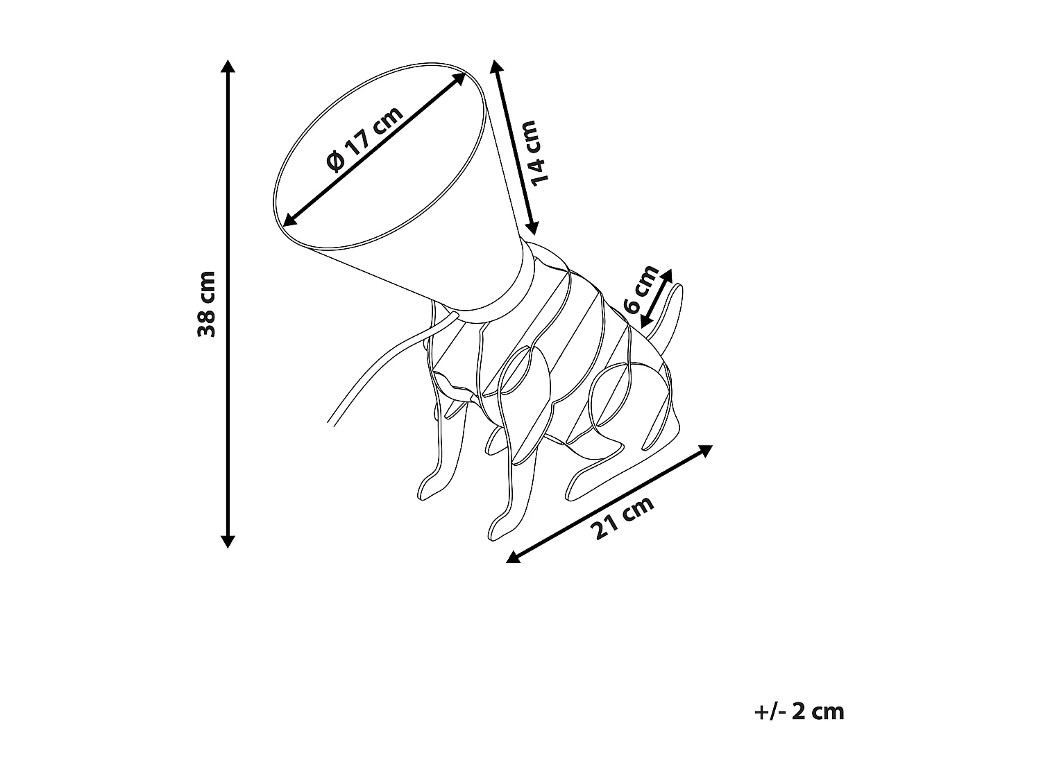 Lámpara de mesa ISNA Marrón claro