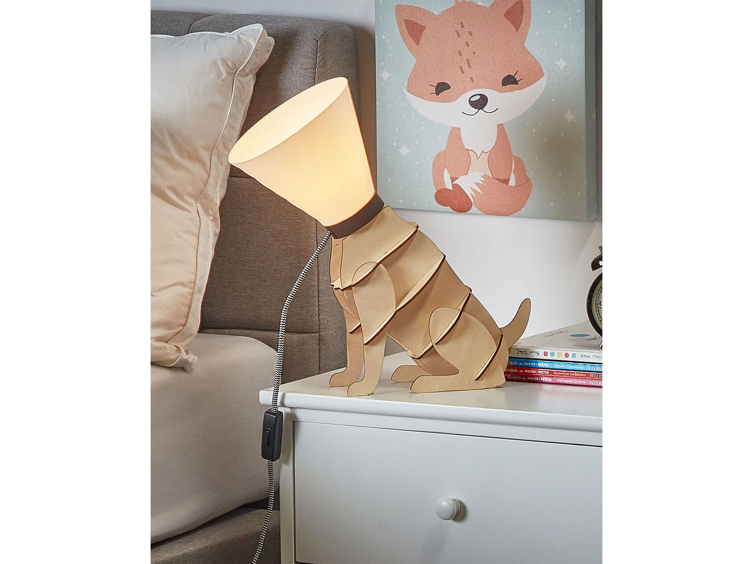 Lampe à poser ISNA Marron clair