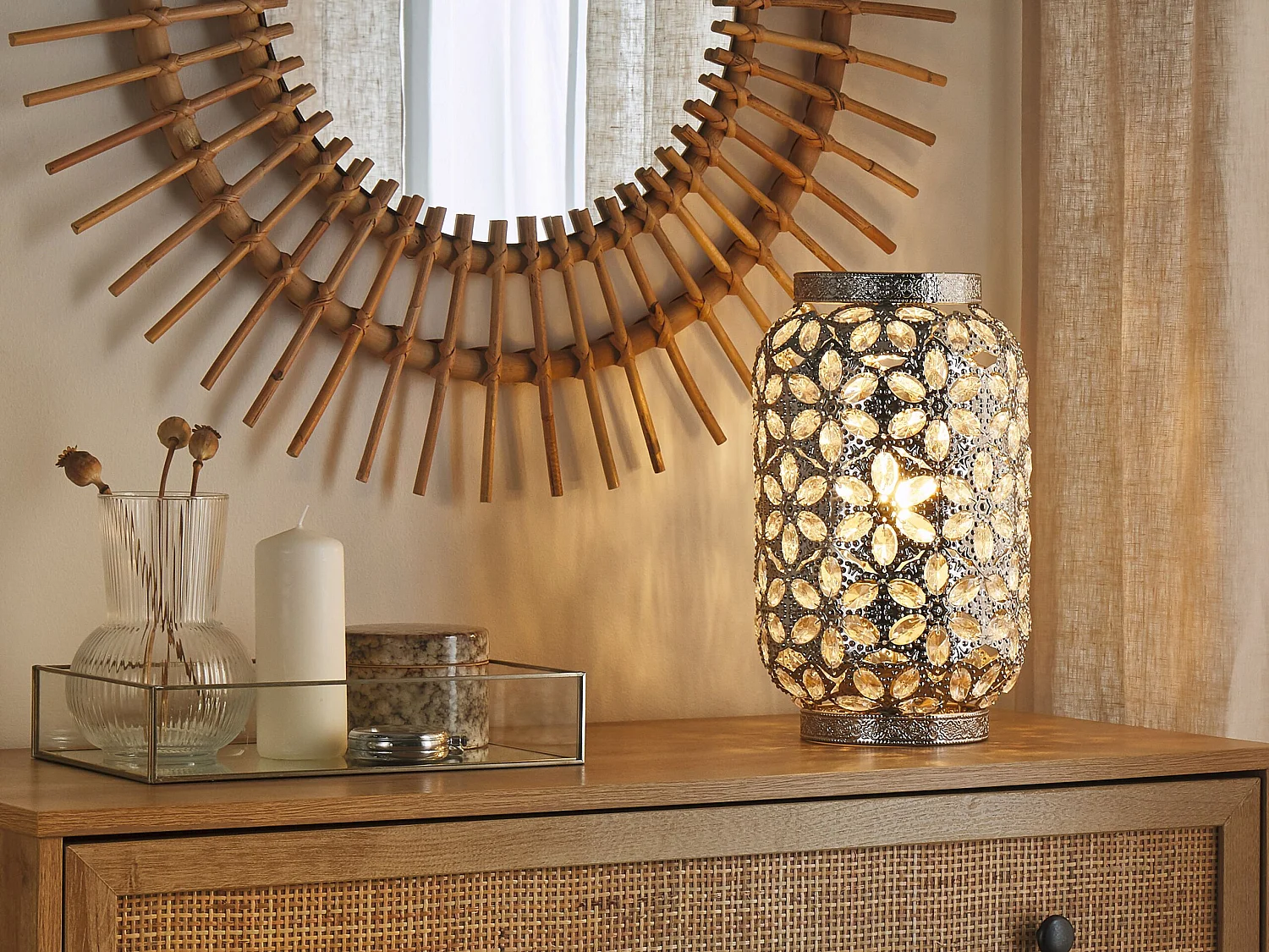 Lampe argentée SAJO M